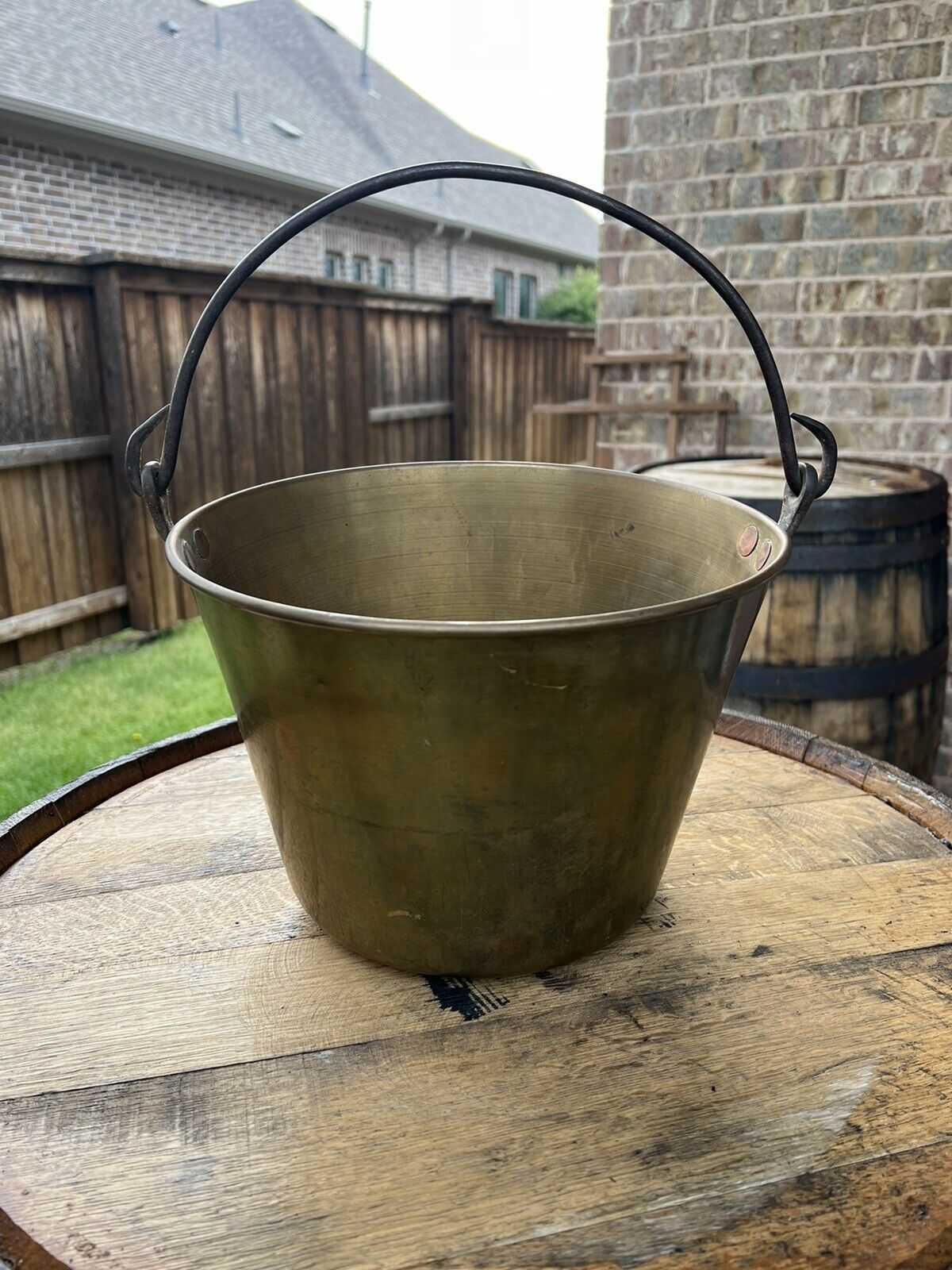 Antique Brass Kettle Bucket (Very Old)