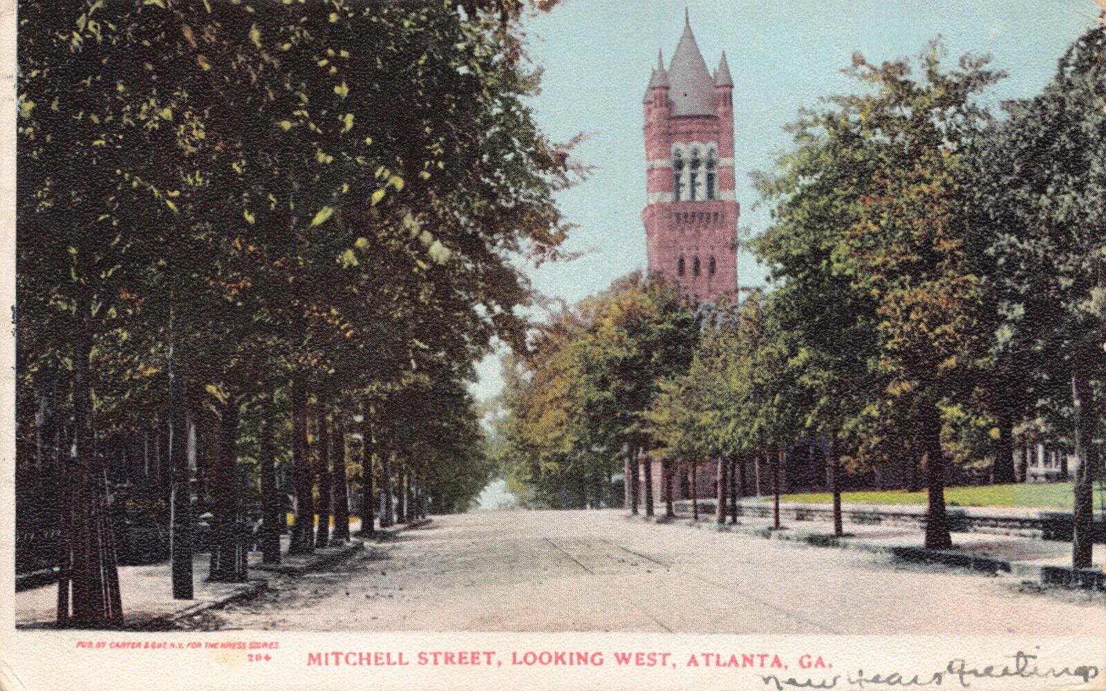 GA~GEORGIA~ATLANTA~MITCHELL STREET LOOKING WEST~MAILED 1906