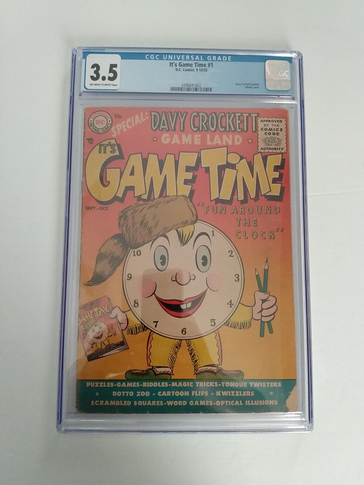 It\'s Game Time #1 (DC , 1955)  CGC 3.5 Rare Book