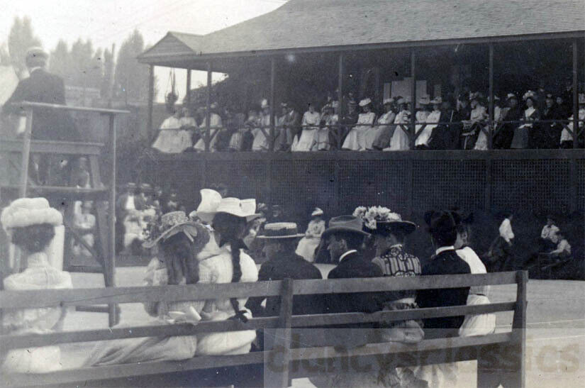 1910 Group Spectators Earliest Tennis Competitions