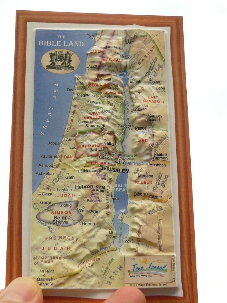 12 Tribes of Israel 3-D HOLY LAND MAGNET MAP 6\