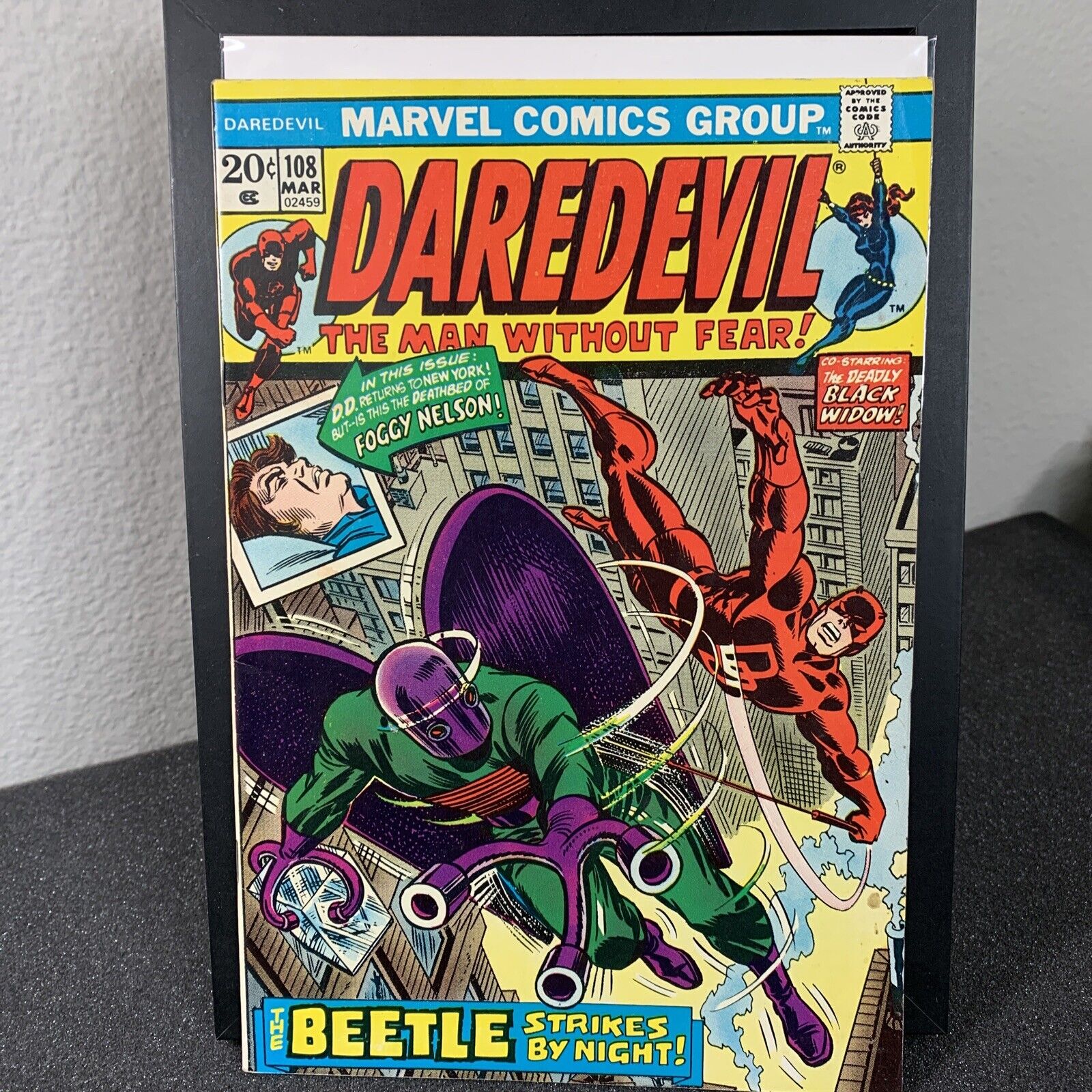 Daredevil #108 1974 Marvel Comic Book Black Widow MoonDragon Beetle App