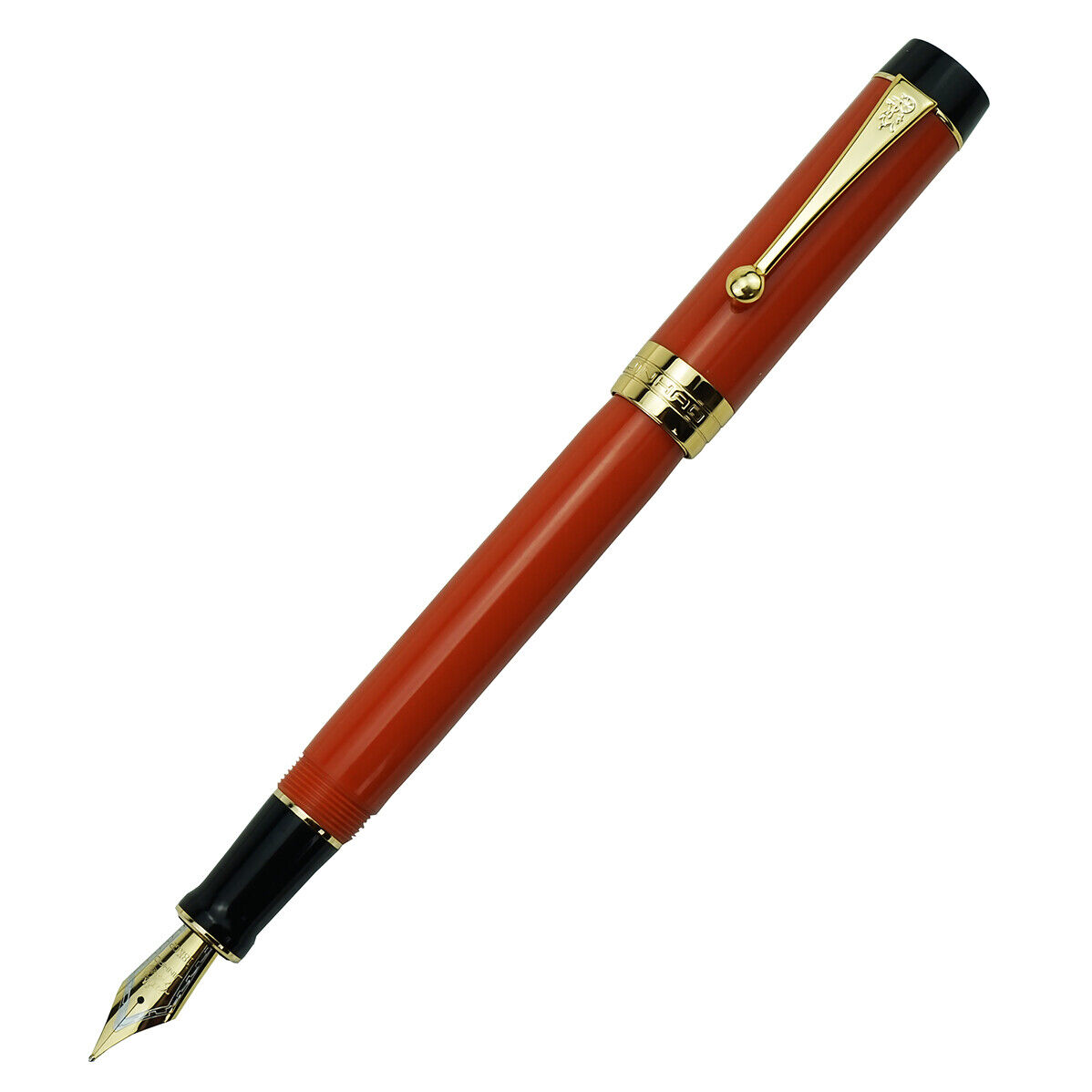 Orange Red Jinhao 100 Centennial Resin Fountain Pen EF/F/M Bent Writing Gift Pen