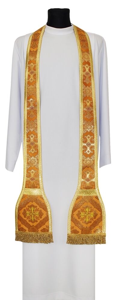 Gold Roman Clergy Stole SH16-G50 Vestment Étole Or Gold Stola Oro Estola Dorada