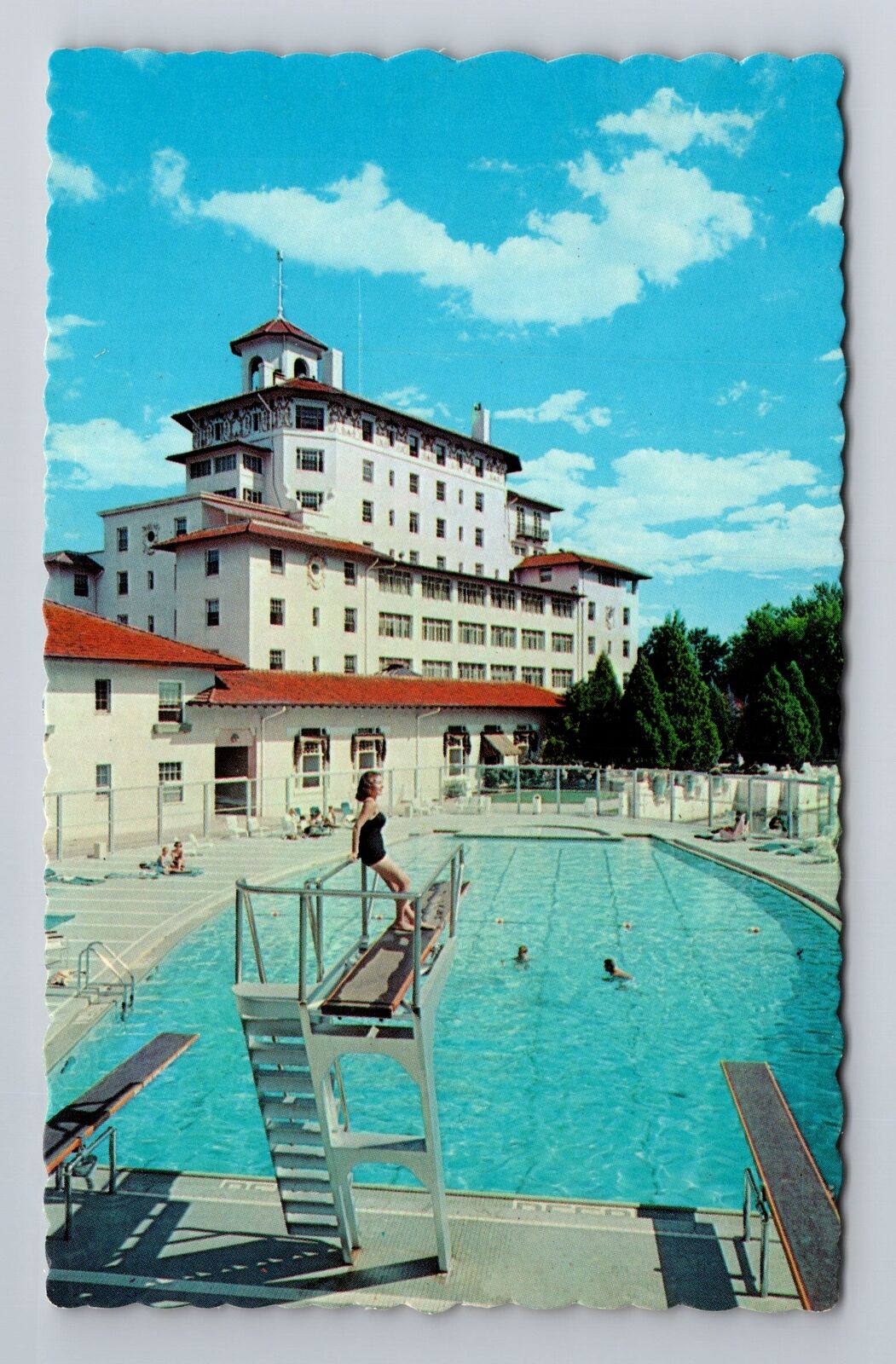 Colorado Springs CO-Colorado, Broadmoor Resort, Pool Beauty, Vintage Postcard