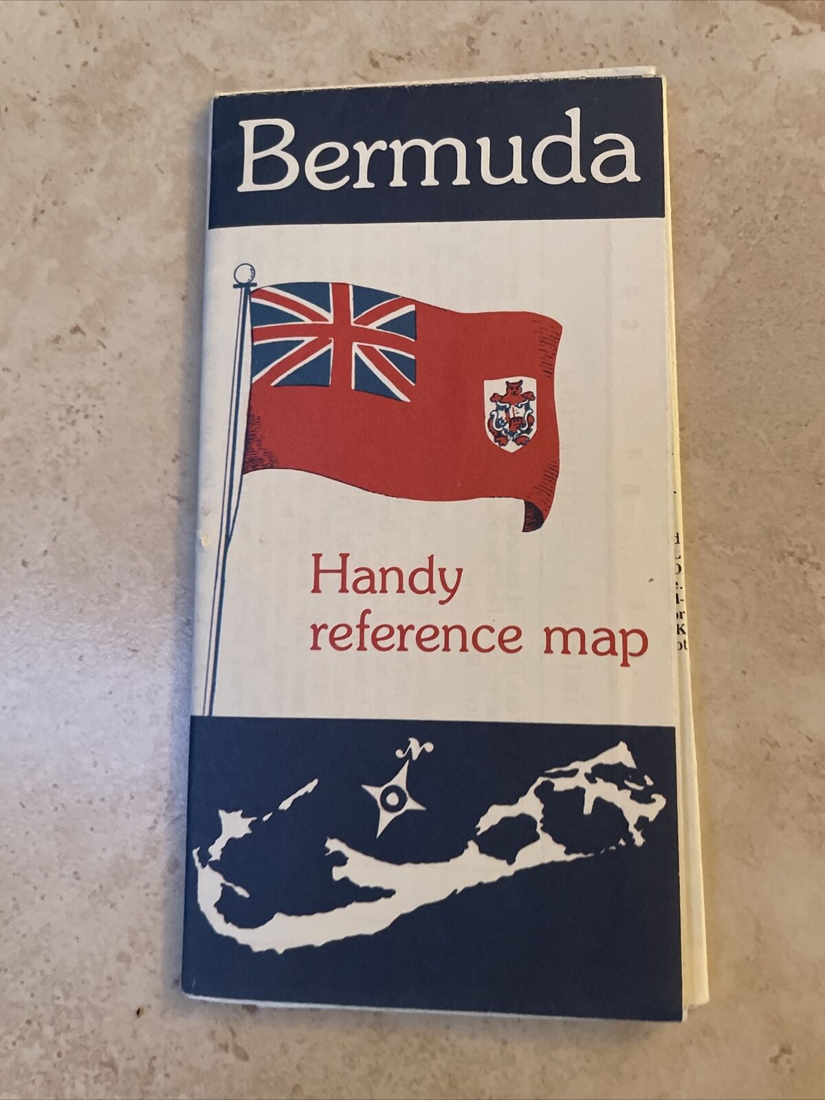 Bermuda Handy Reference Map Vintage 1966 Travel Brochure Tourist Information