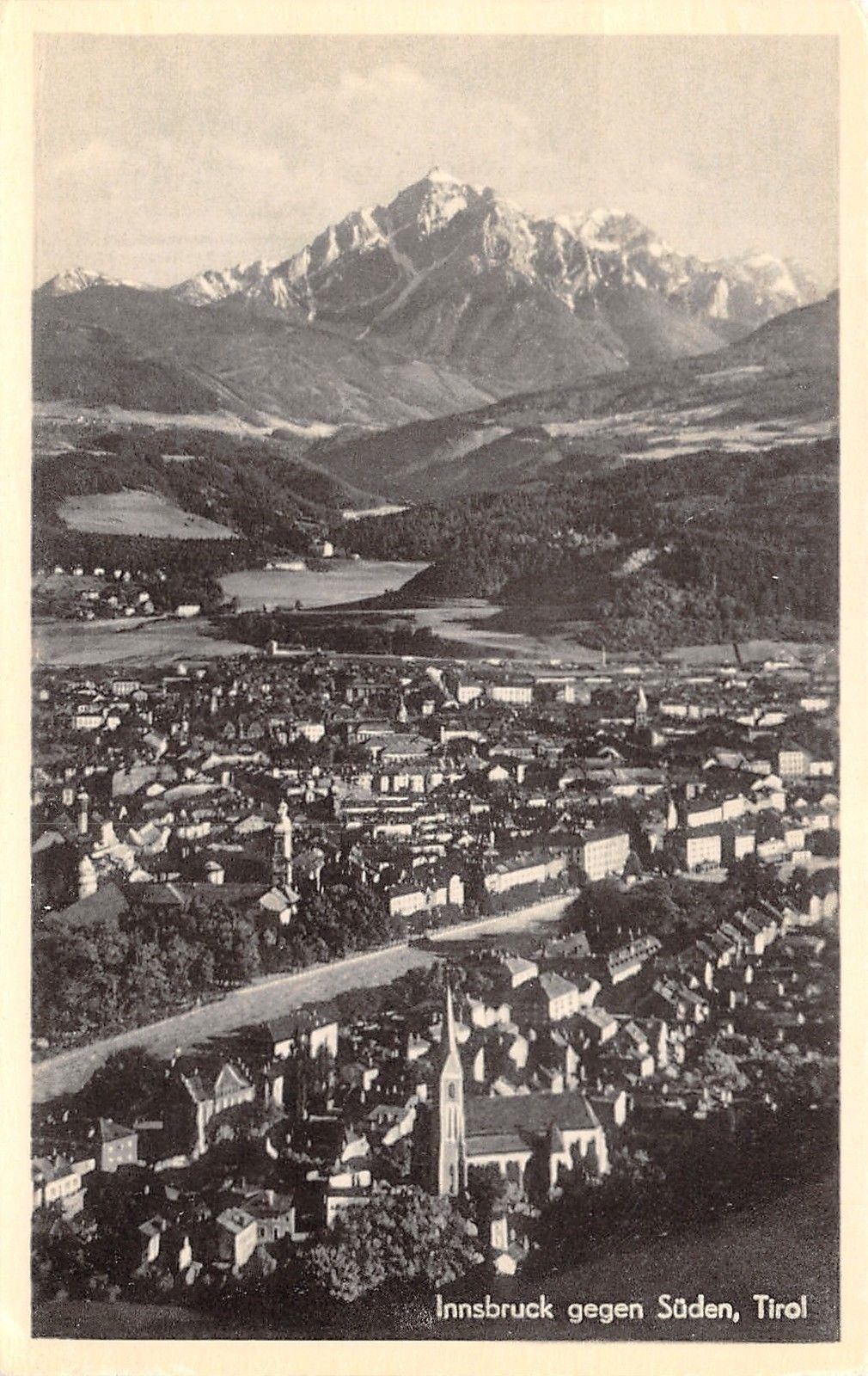 Innsbruck Tirol~Tyrol Austria~Birdseye Panorama~Real Photo Postcard~RPPC
