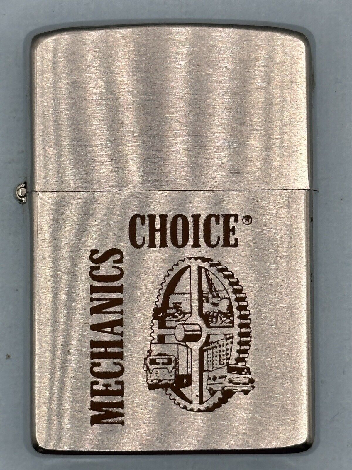 Vintage 1979 Mechanics Choice Chrome Zippo Lighter NEW