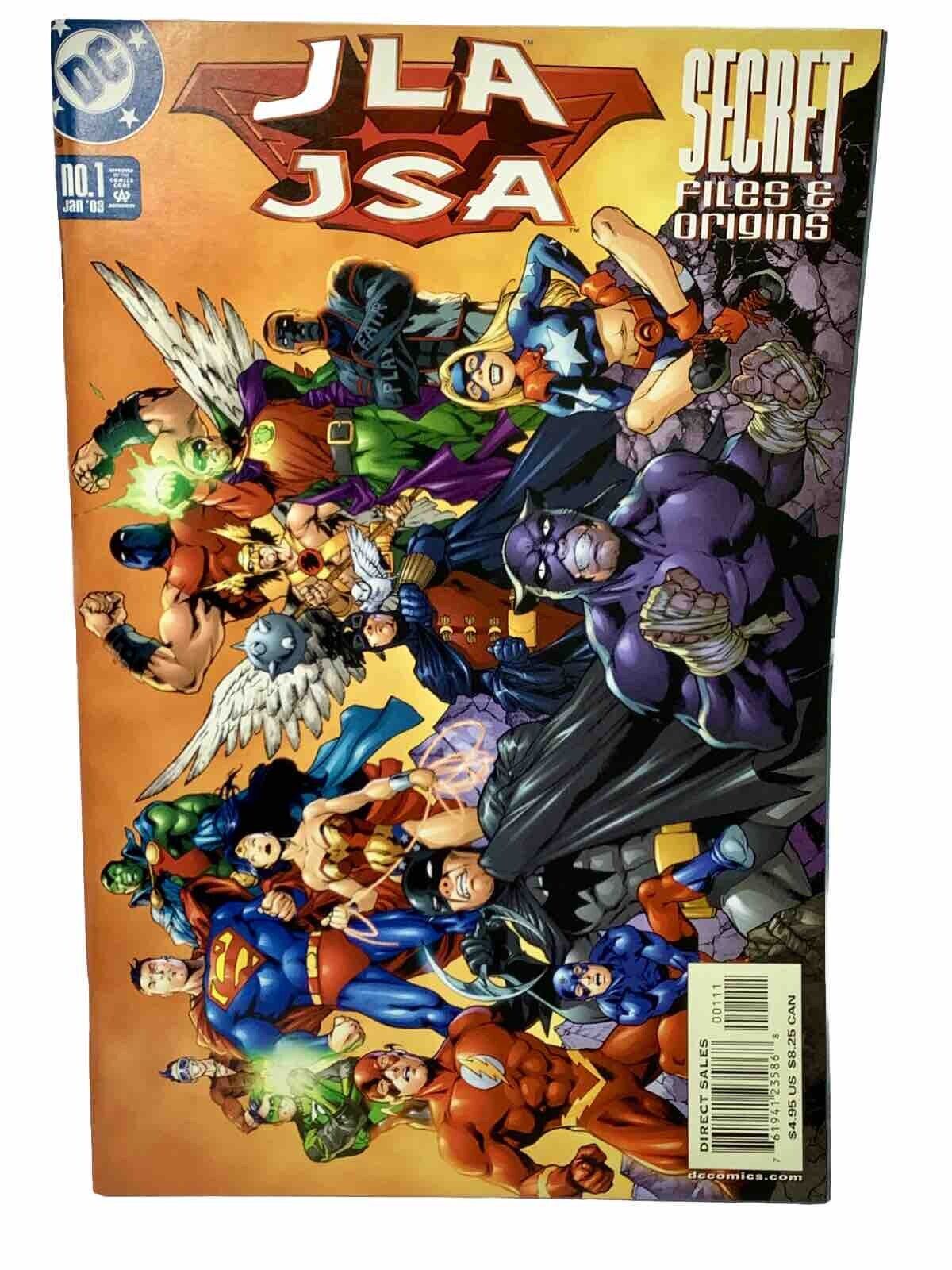JLA/JSA: Secret Files & Origins- Issue #1 (DC Comics, JAN. 2003)  Justice League