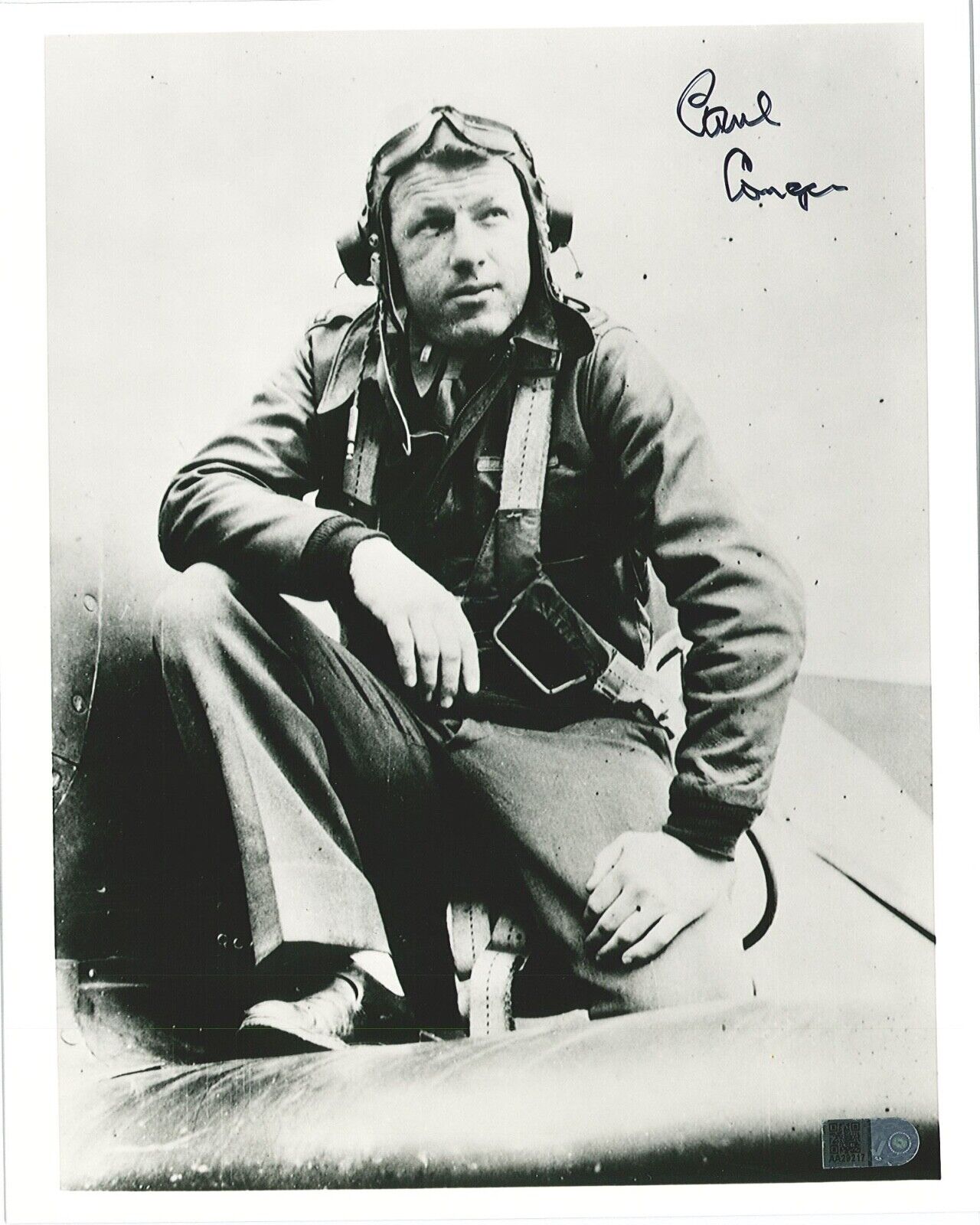 Paul Conger Signed 8x10 Photo WWII 56th FG Ace 11.5 Victories (AIV)