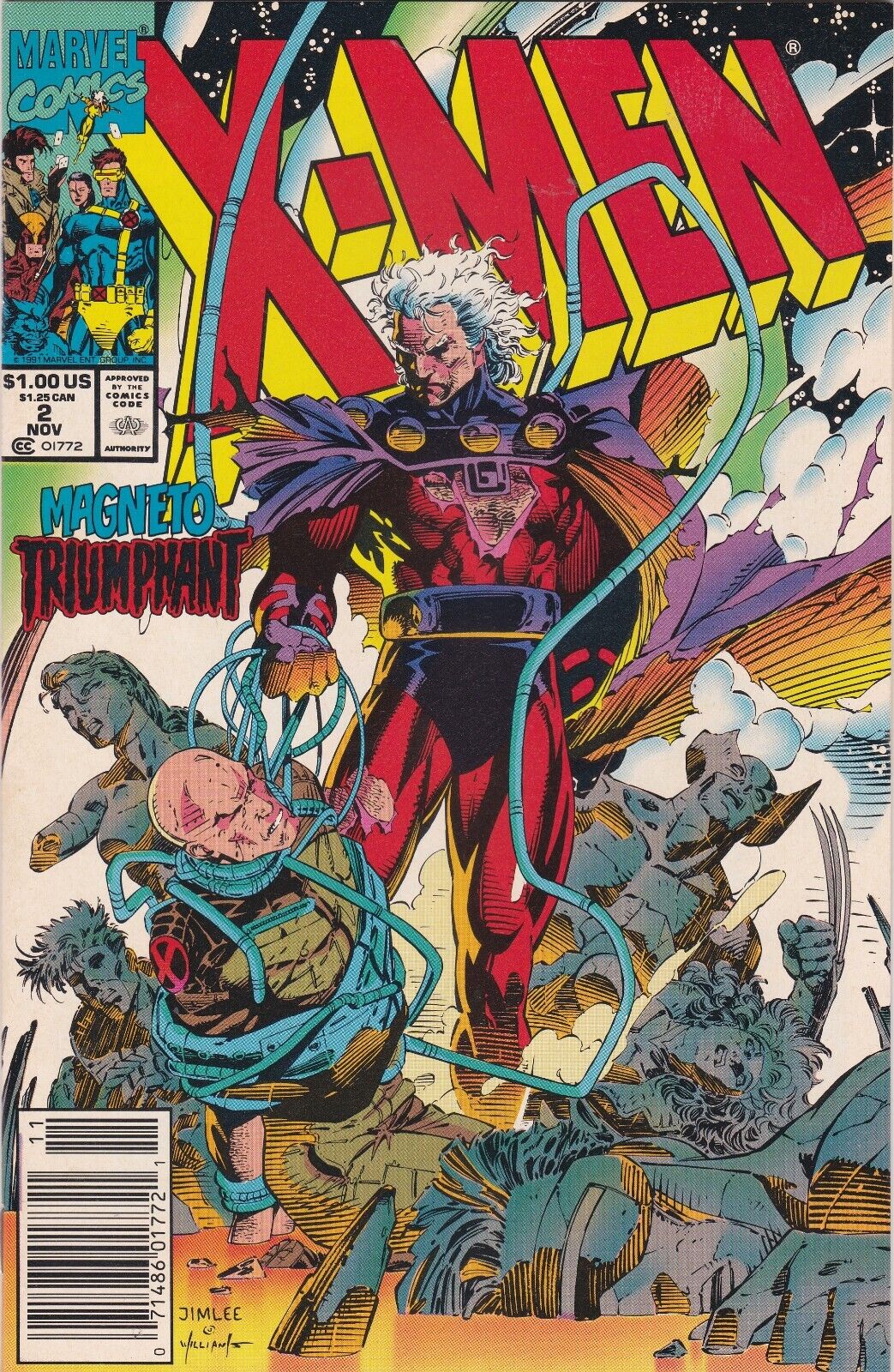 X-Men # 2 (Nov. 1991, Marvel) Newsstand Edition; NM- (9.2)