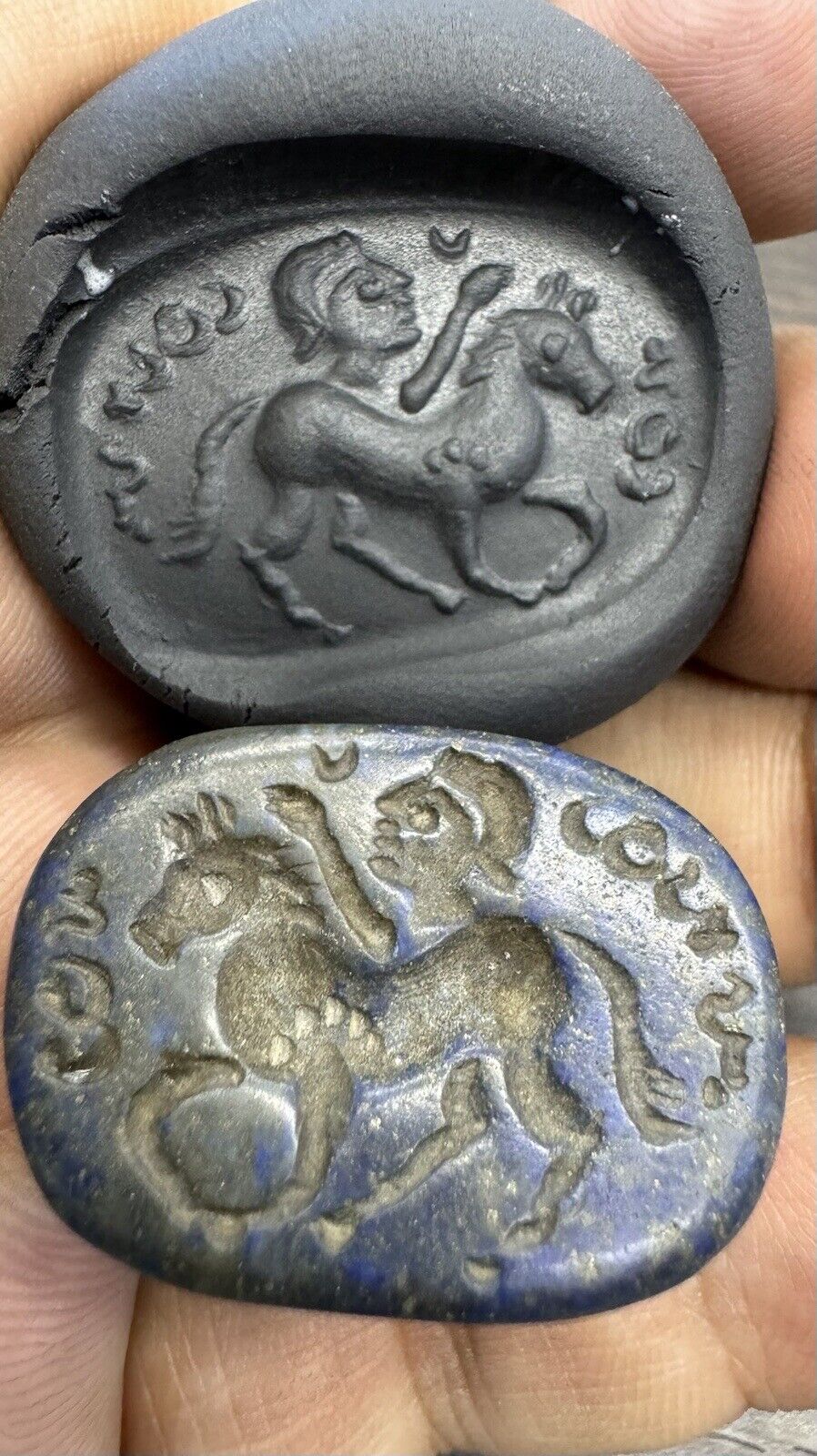 Roman Ancient Lapis Lazuli Intaglio Seal Stone Wonderful Bead