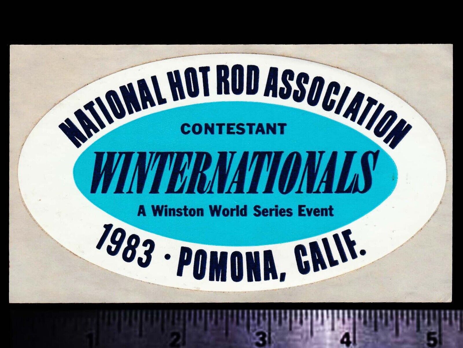 NHRA Winternationals Pomona Calif. 1983 - Original Vintage Racing Decal/Sticker
