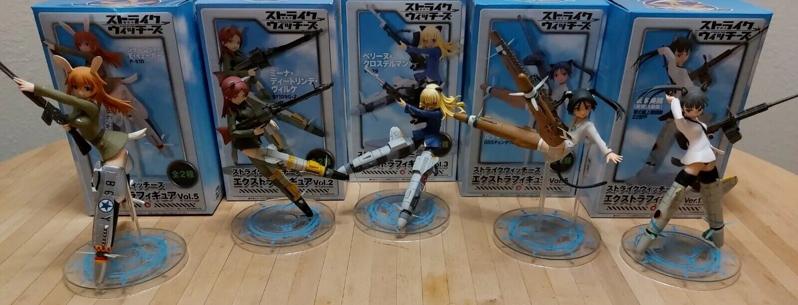 Strike Witches SEGA Figurines - 2011 Lot Of 5 Pre Owned (Very Good Condition) 
