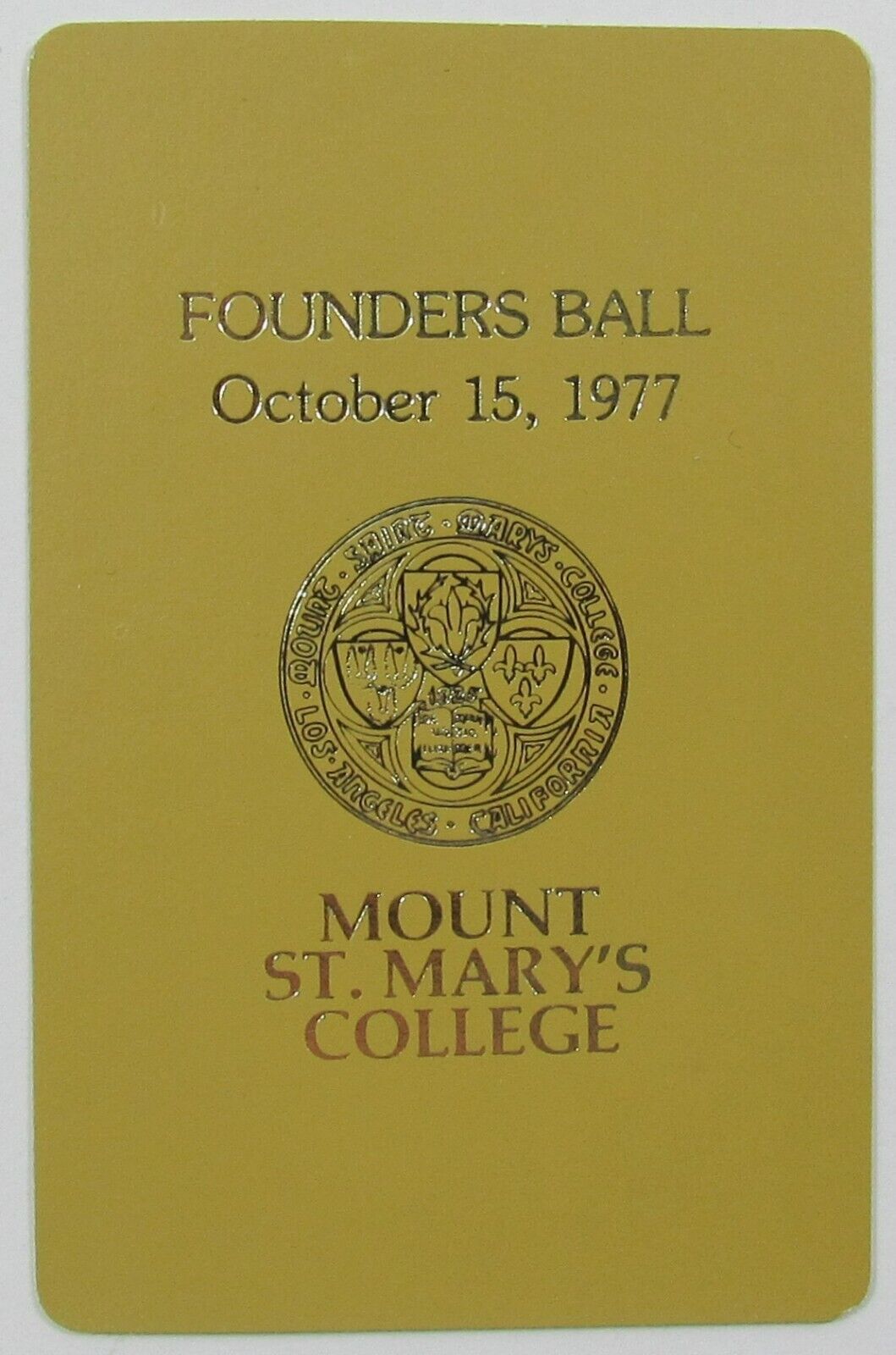 St Mary\'s College Founders Ball 1977 Vintage Single Swap Playing Card 10 Diamond