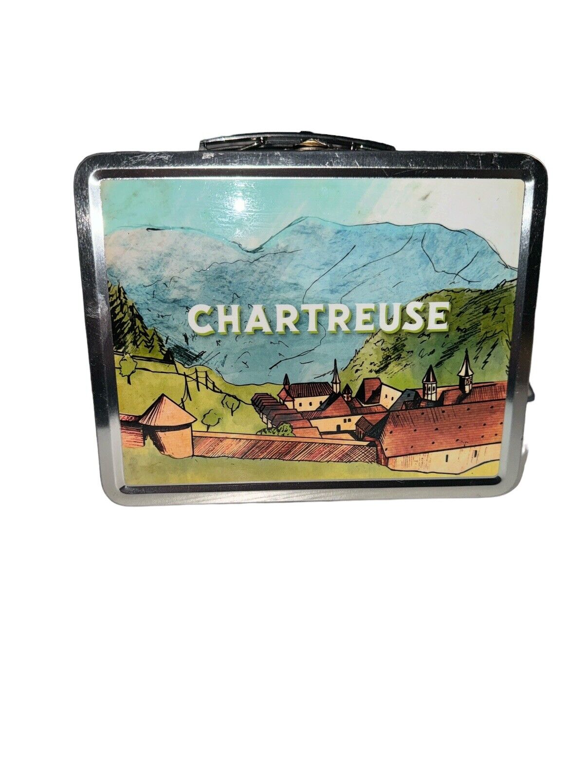 🔥 Vintage Rare Chartreuse French Liqueur Collectors Item Lunch Box 🔥