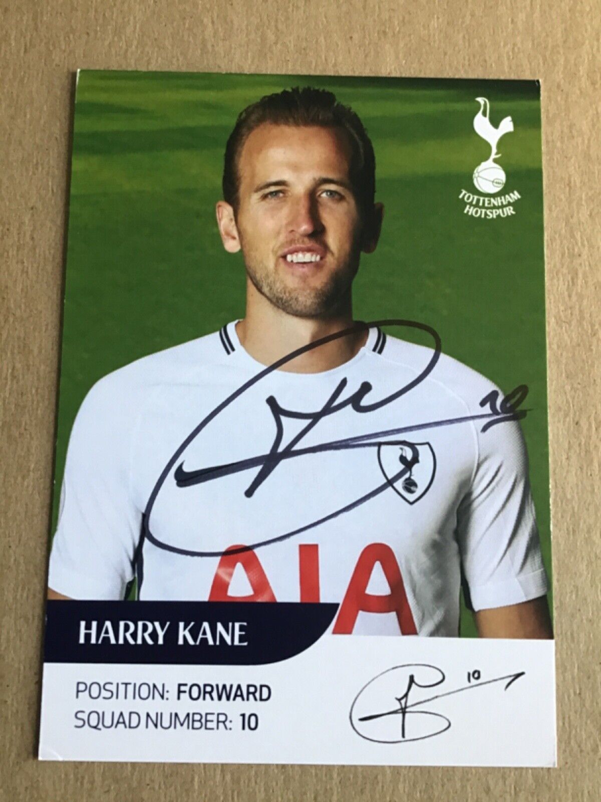 Harry Kane, England 🏴󠁧󠁢󠁥󠁮󠁧󠁿 Tottenham Hotspur 2017/18 hand signed