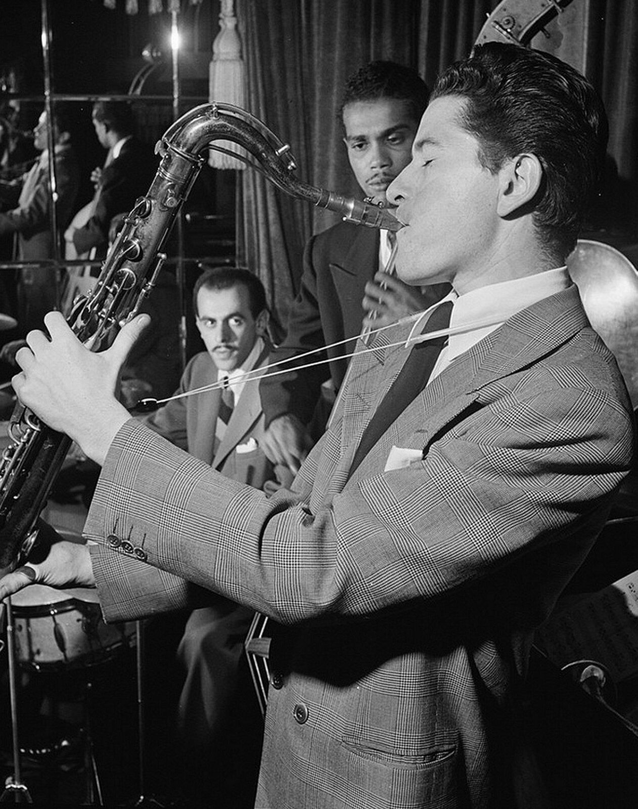 1947 Jazz Legends ALLEN EAGER Art Mardigan CURLEY RUSSELL Photo  *