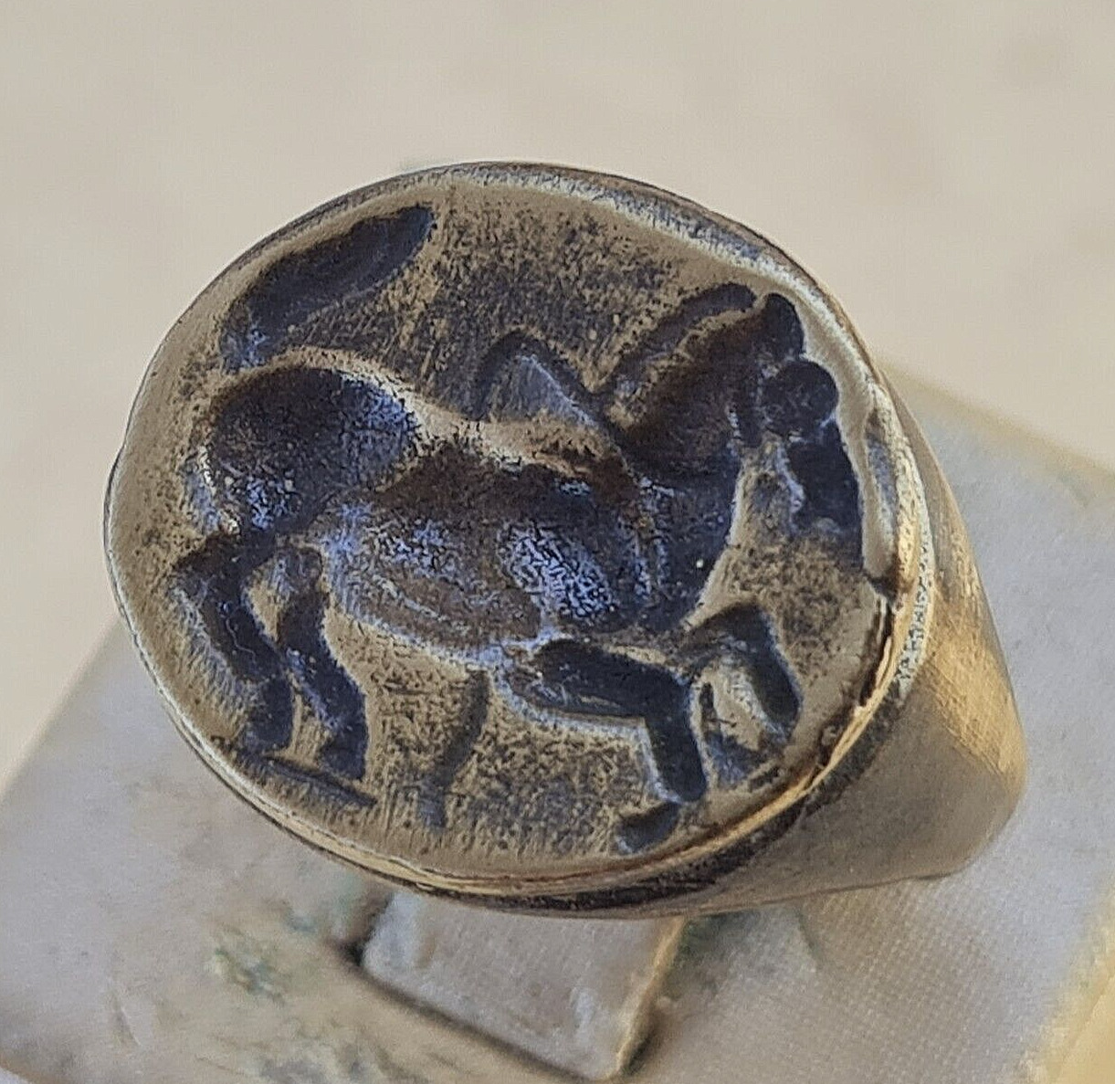 Horse Thracian Seal Ring Handmade Bronze Ancient Vintage Antique Look Spqr Legio