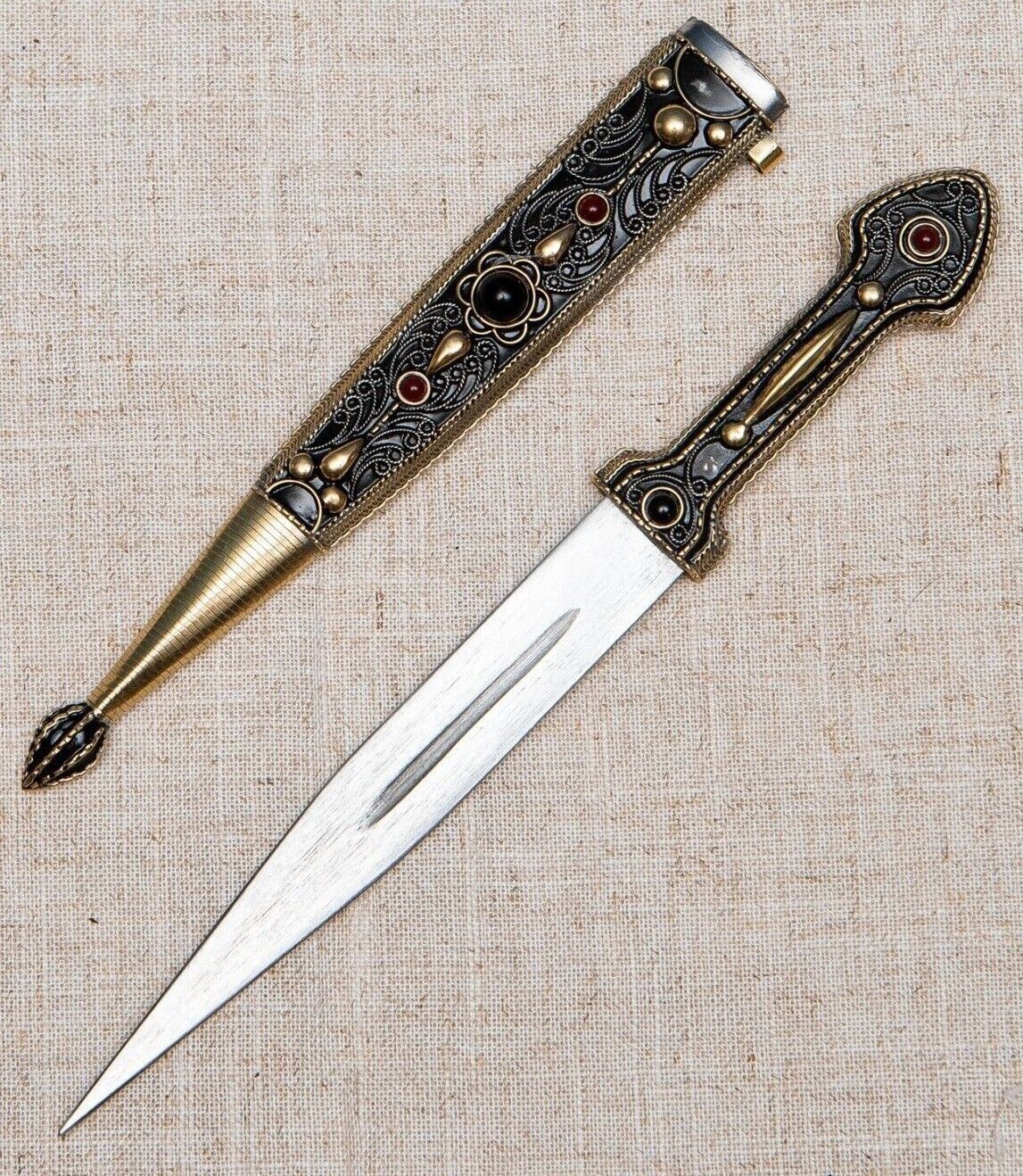 Caucasian Dagger Stone Shashka Cossack Sword Zlatoust knife saber 042 Silkway