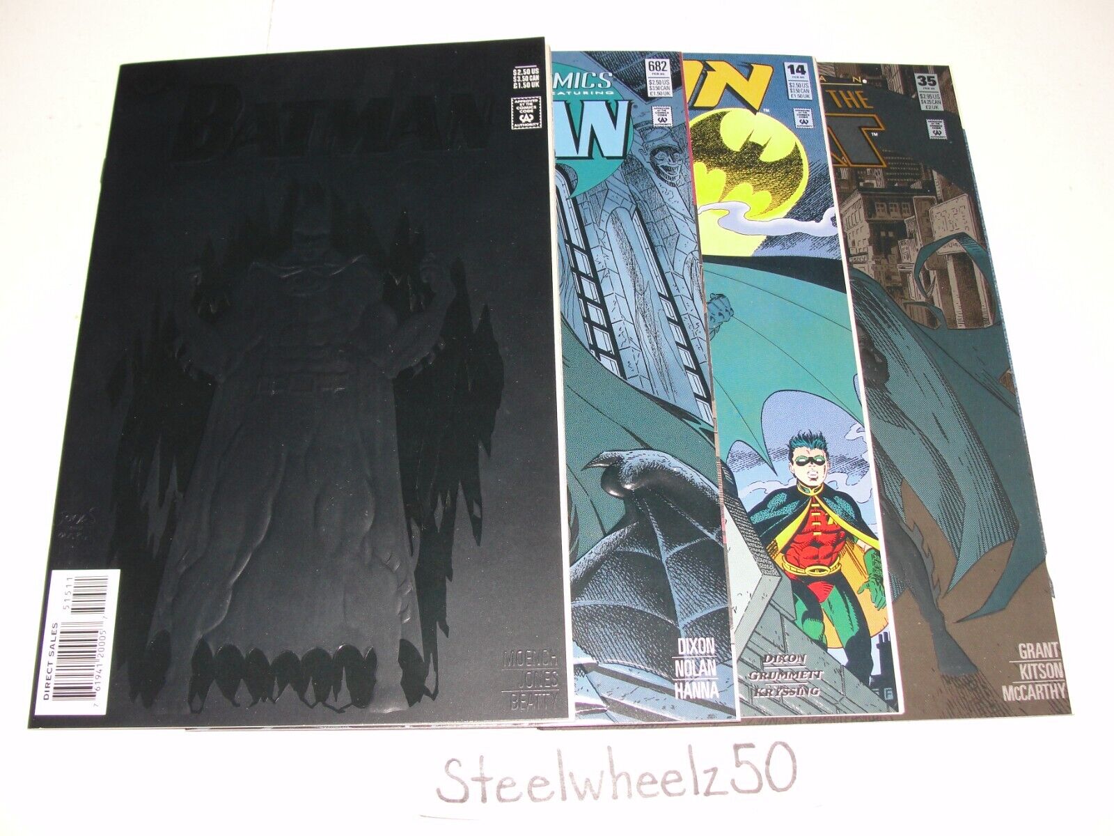 Batman Troika 4 Black Variant Comic Lot DC 515 Robin 14 Detective 682 Shadow 35