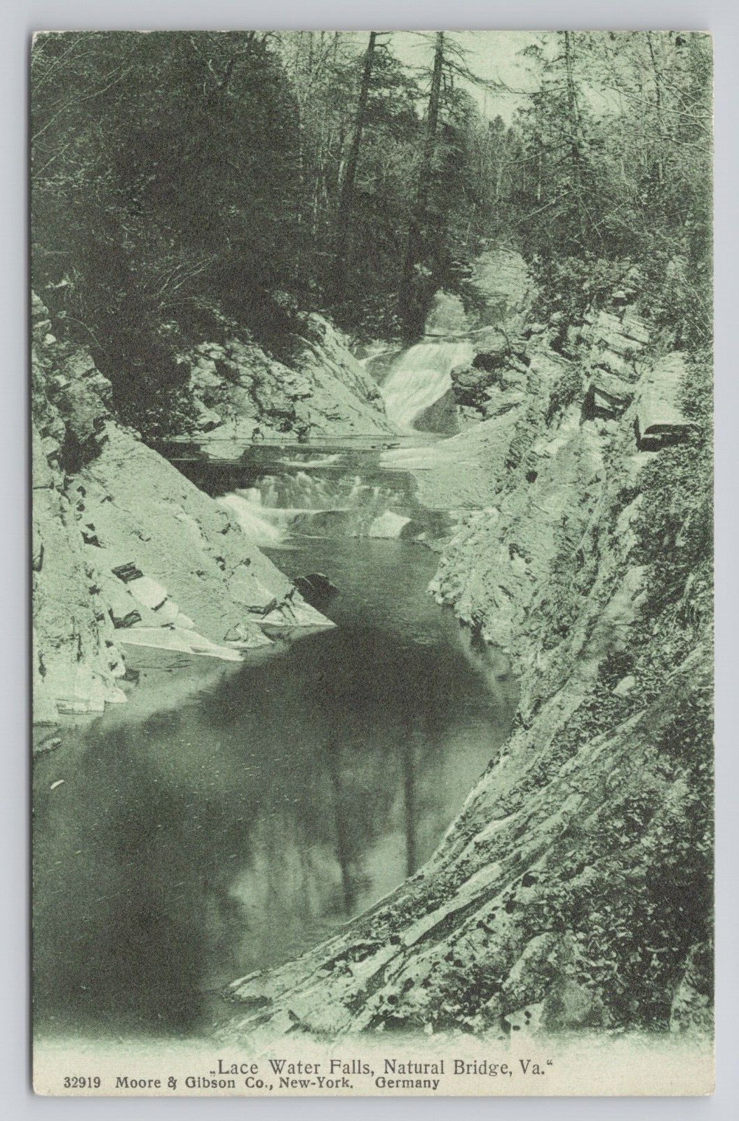 Postcard Lace Water Falls Natural Bridge Virginia