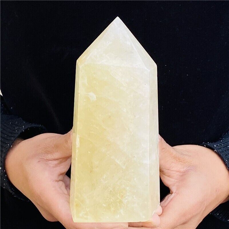 1210g Rare High Quality Citrine Quartz Crystal Obelisk Quartz Healing Wand Point