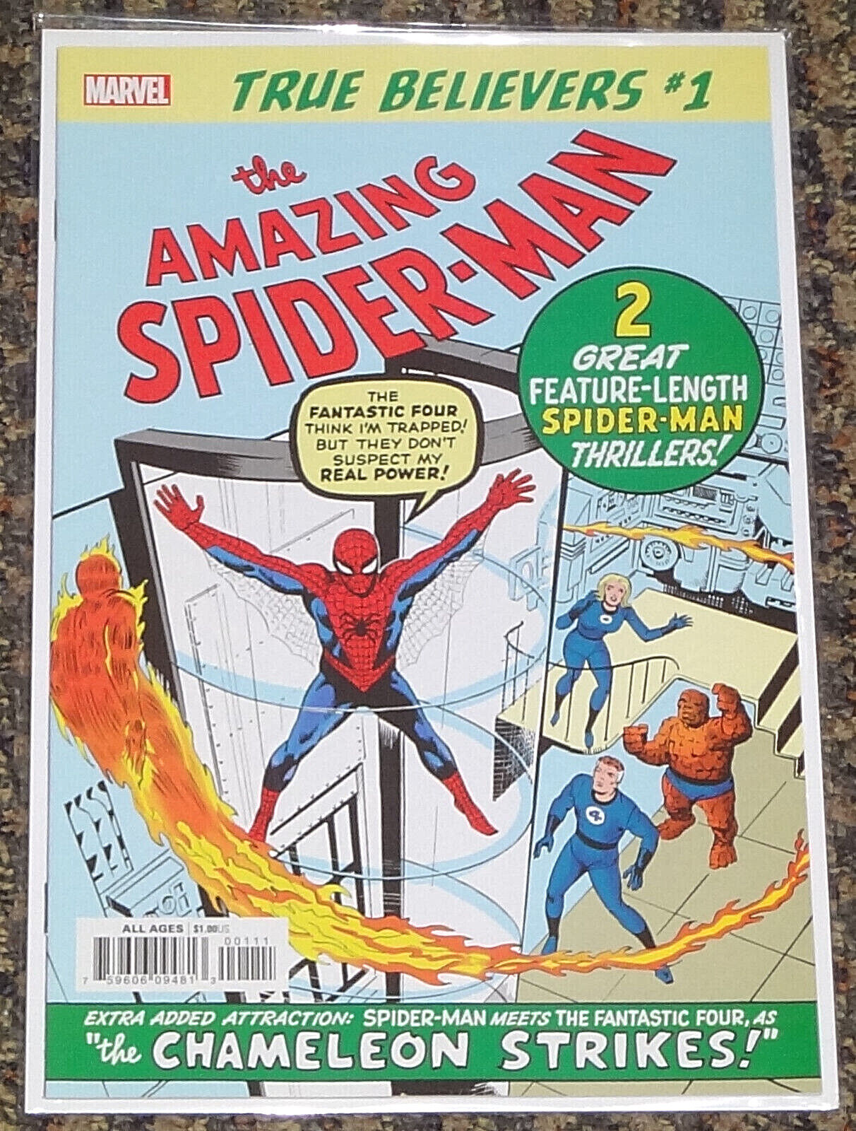 MARVEL COMICS 1963 AMAZING SPIDER-MAN #1 NM 2019 TRUE BELIEVERS REPRINT ISSUE