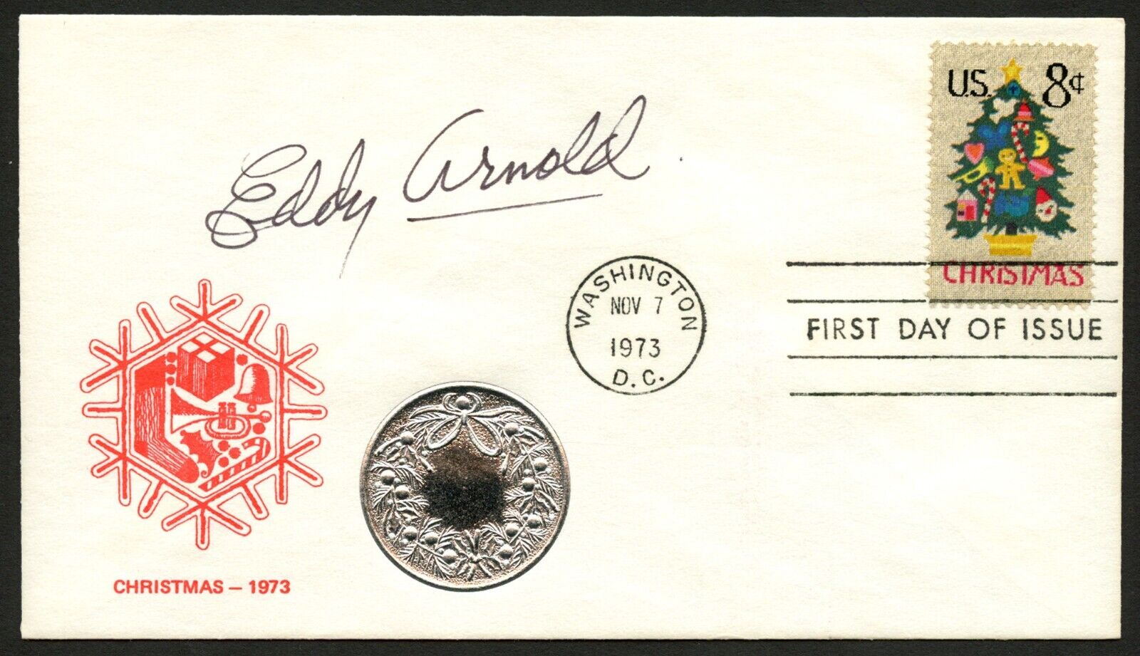 Eddy Arnold d2008 signed autograph auto Country Music Singer Postal Cover FDC
