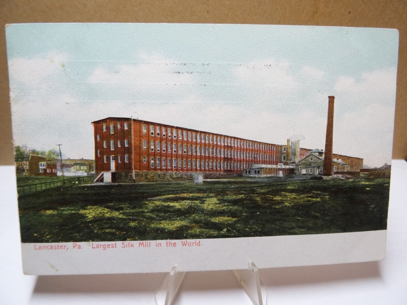 Lancaster PA Largest Silk Mill in the World Postcard 1909