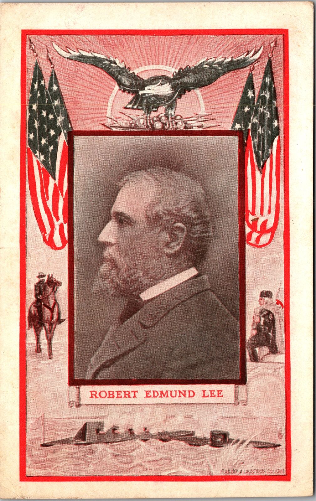 Robert Edmund Lee Southern General Vintage Souvenir Postcard