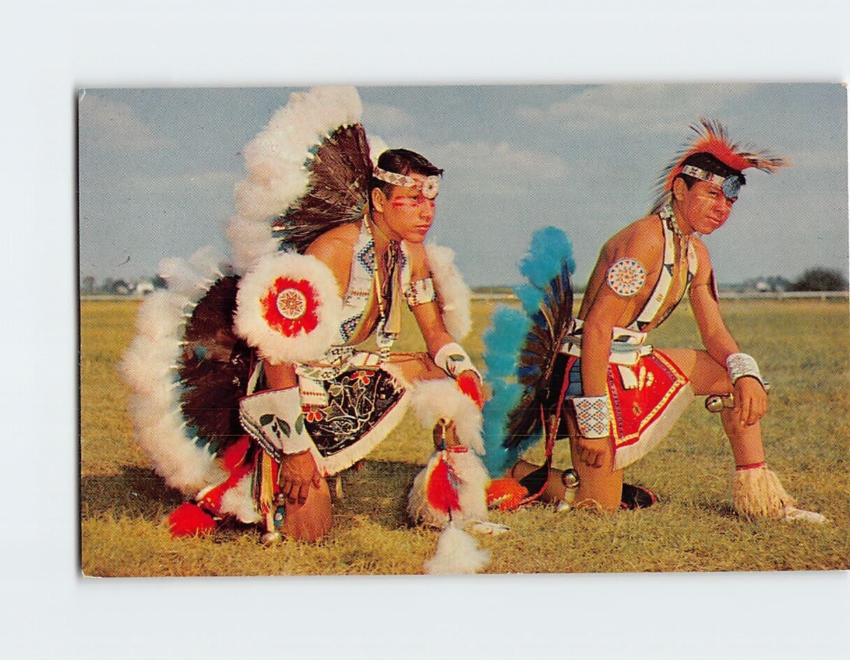 Postcard Young Indian Braves
