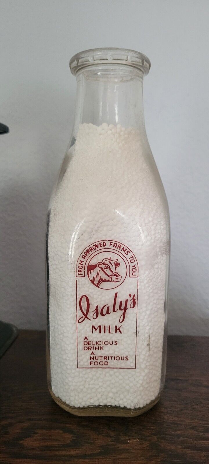 Vintage Isaly\'s Quart Glass Milk Bottle