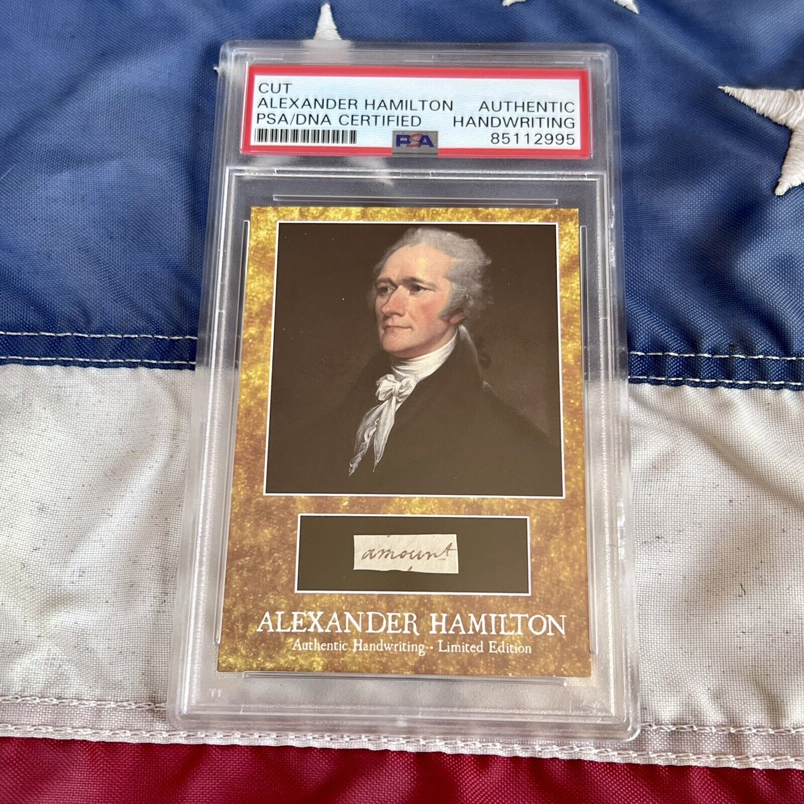 Alexander Hamilton Handwritten Word Removed From a PSA Autograph Signed Letter