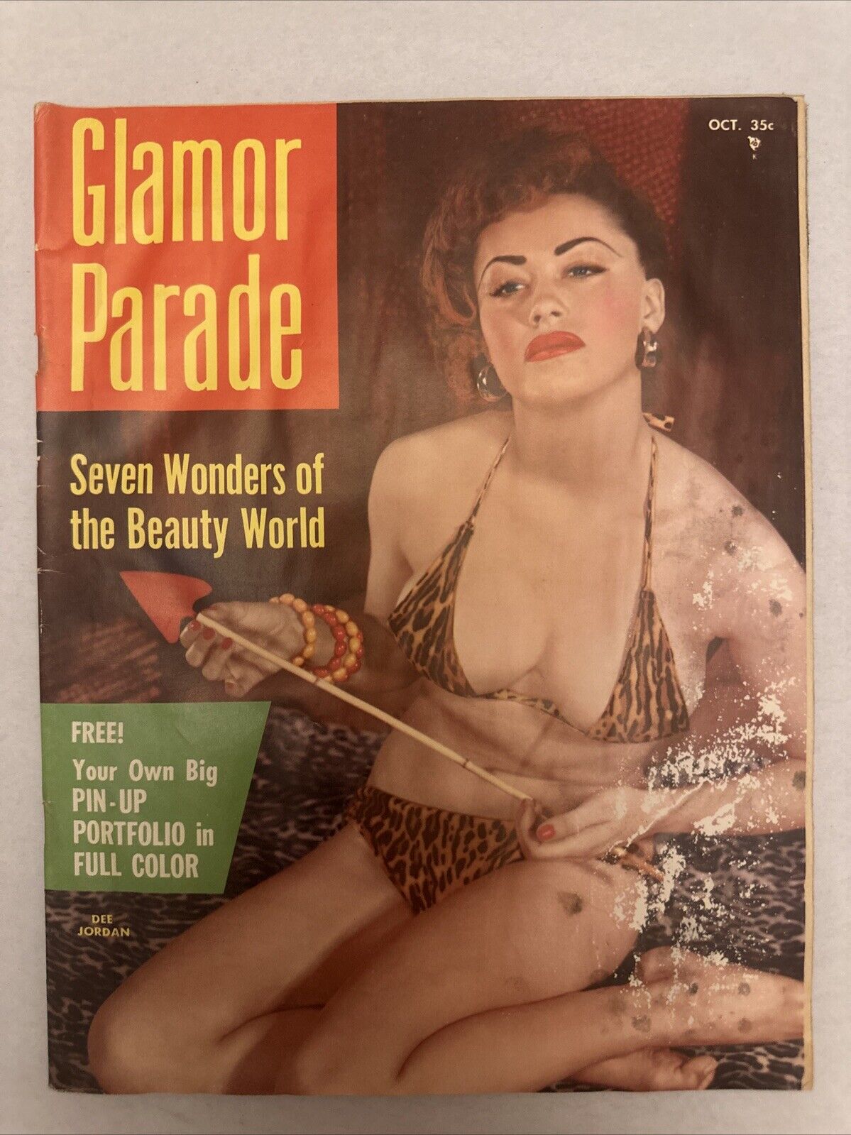 Glamor Parade October 1956 Vol. 1 No. 2 Men\'s Magazine Good Cover Damage