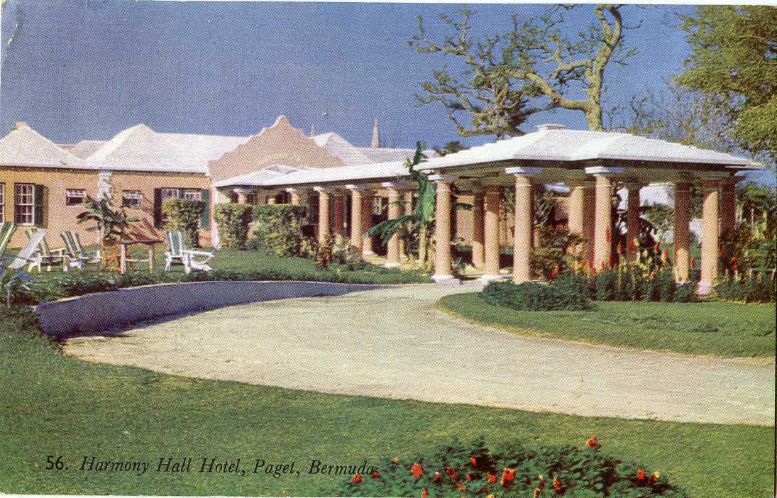 Bermuda Paget ~ HARMONY HALL HOTEL ~ 1952 Postcard 20757
