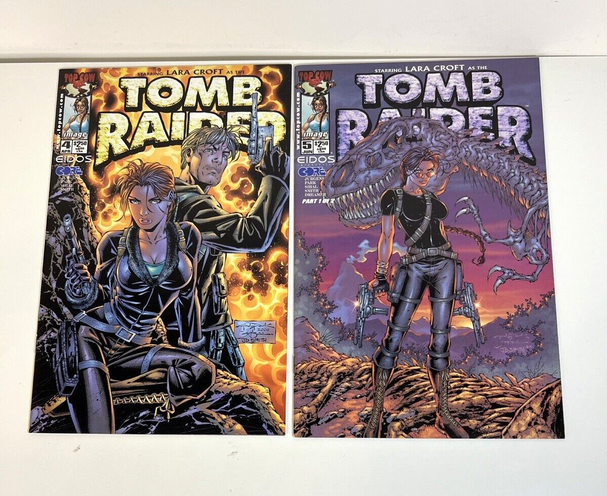Tomb Raider: The Series #4 AND #5 (1999) Andy Park Cover Top Cow Image Comics