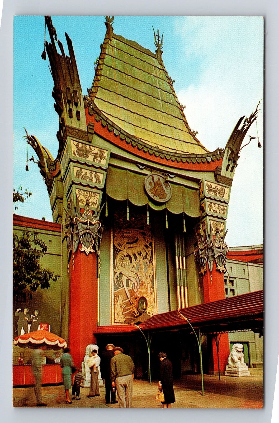 Hollywood CA-California, Grauman's Chinese Theatre, Antique Vintage Postcard