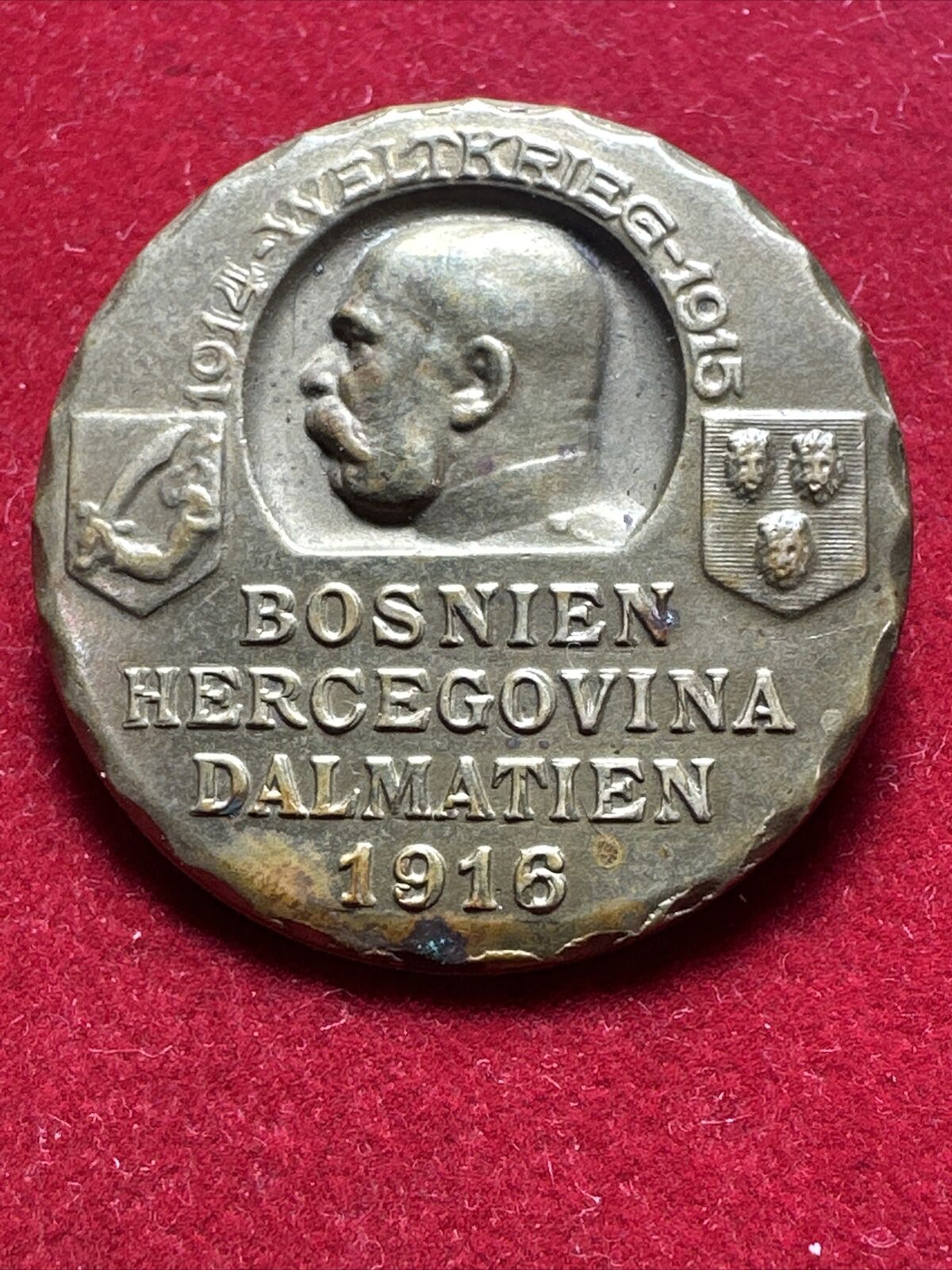 WWI  The Quadruple Alliance. Commemorative Badge of the Bosnia-Herzegovina .