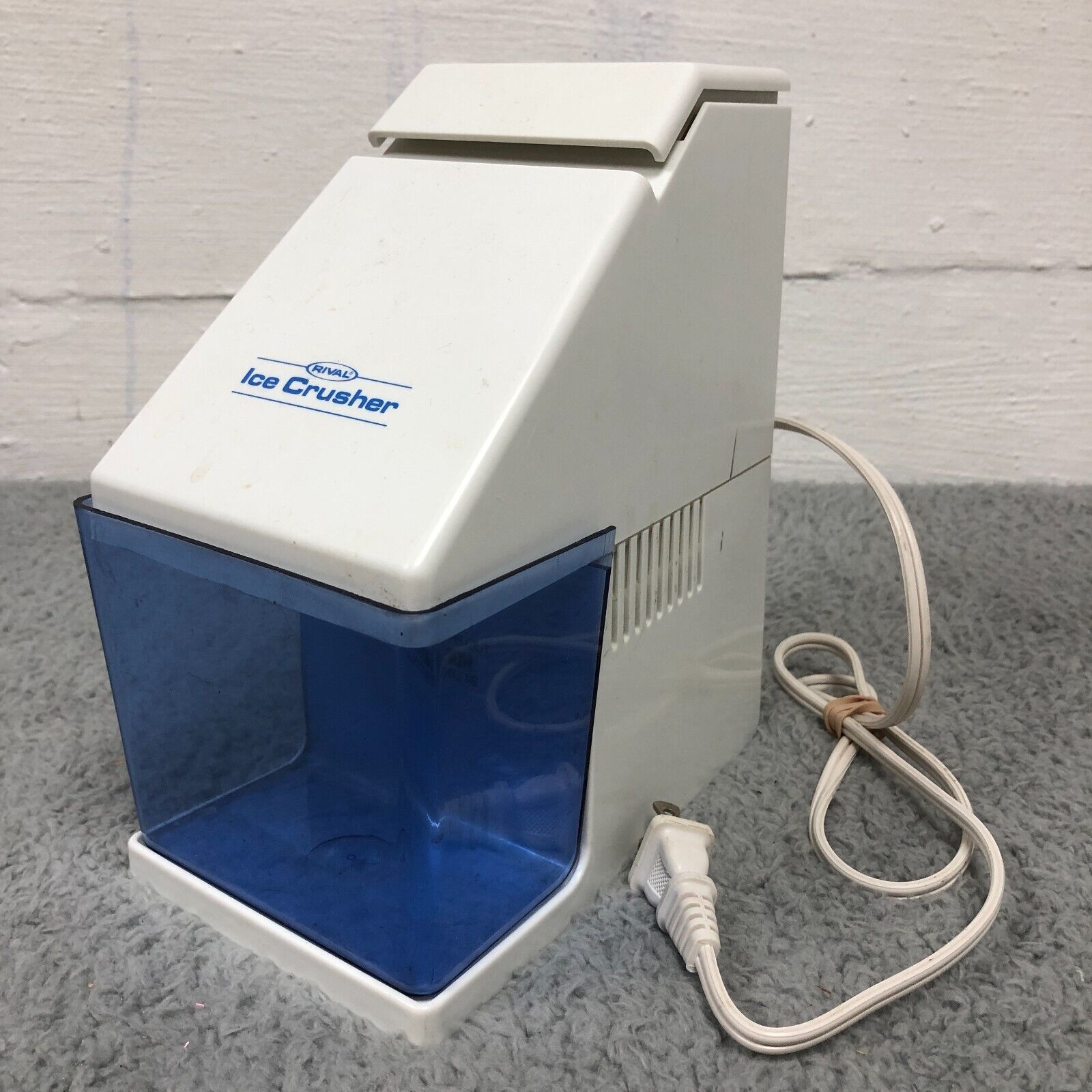 Vintage Rival Electric Ice Crusher Vintage Model 840 White Tested 100%