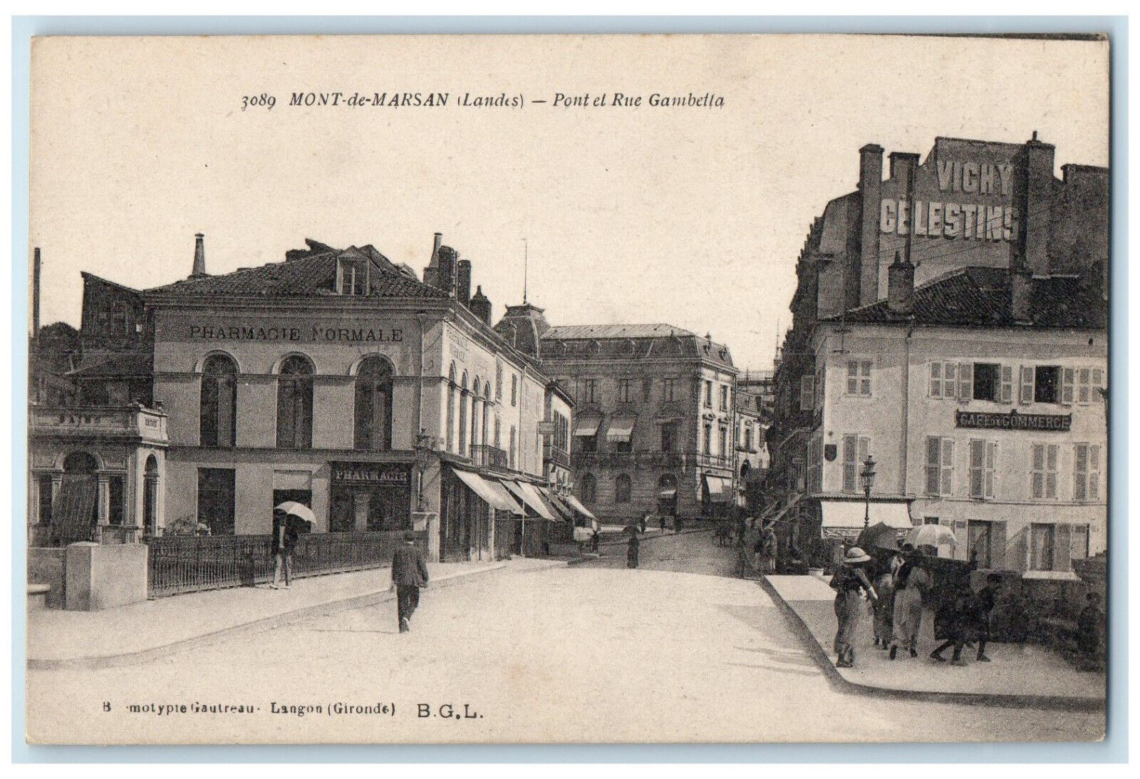 c1910 El Rue Bridge Gambella Mont-De-Marsan (Landes) France Unposted Postcard