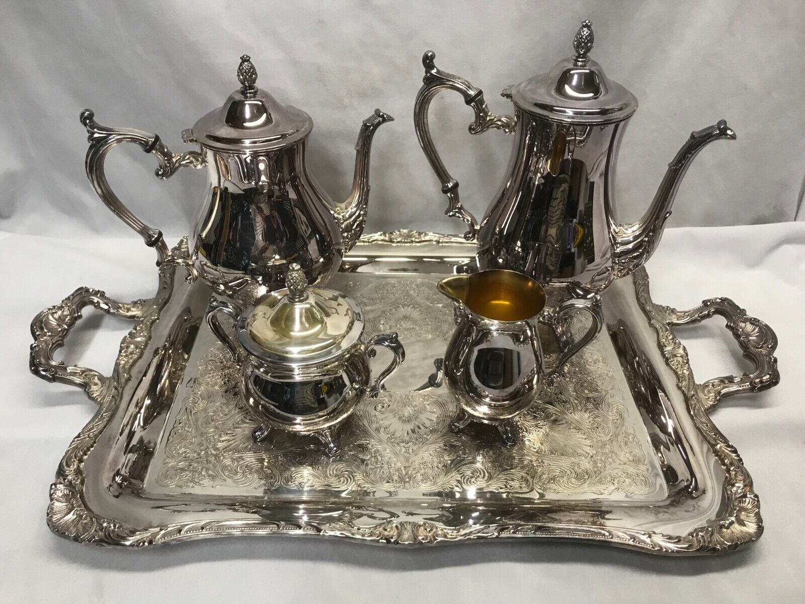 W.M. Rodgers Silver Co. Silver Plated Tea Set