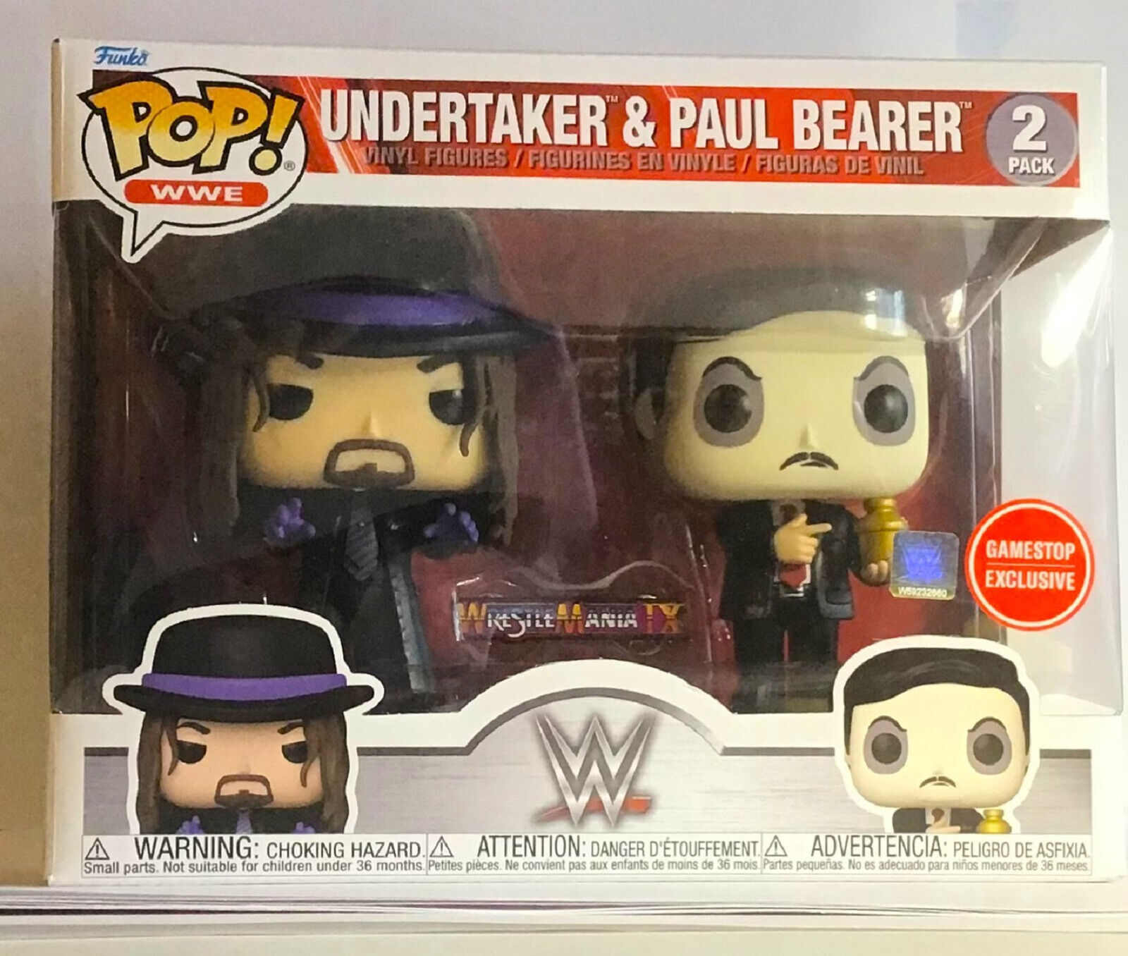 Funko Pop WWE Undertaker & Paul Bearer Wrestlemania IX 2-pack Gamestop Exclusive