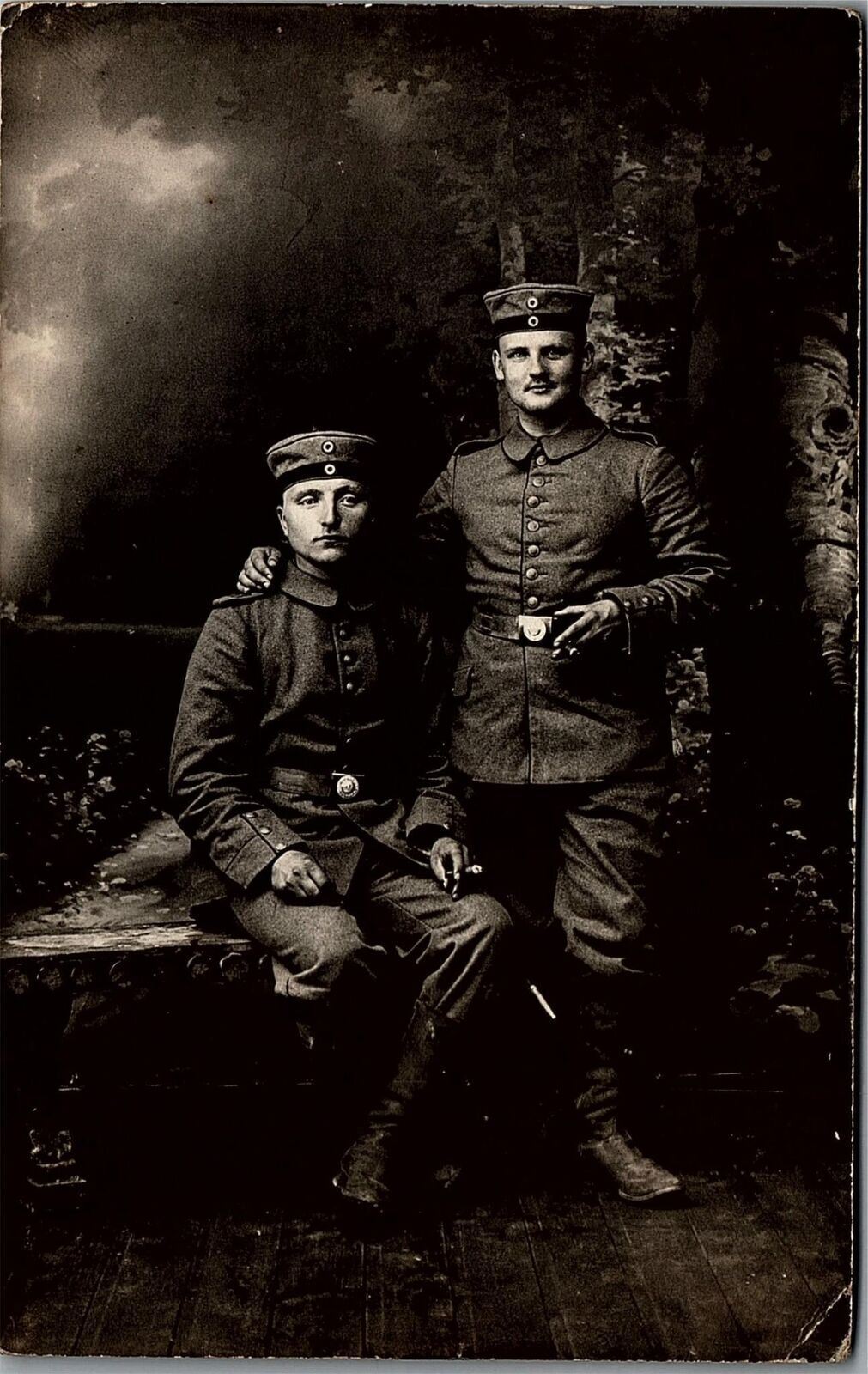 c1917 WW1 GERMAN SOLDIERS CARL ZIEGLER REAL PHOTO POSTCARD 29-140