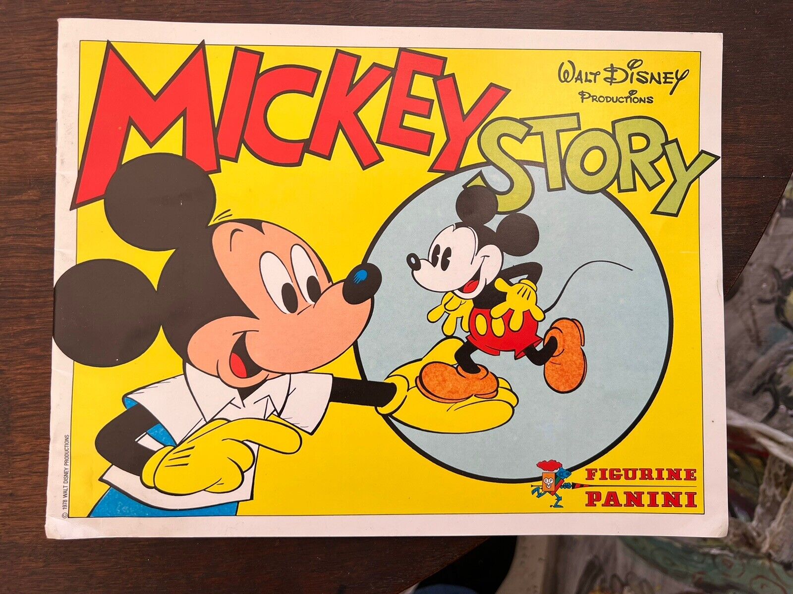 1978 Walt Disney MICKEY MOUSE Panini Sticker Album - Unused