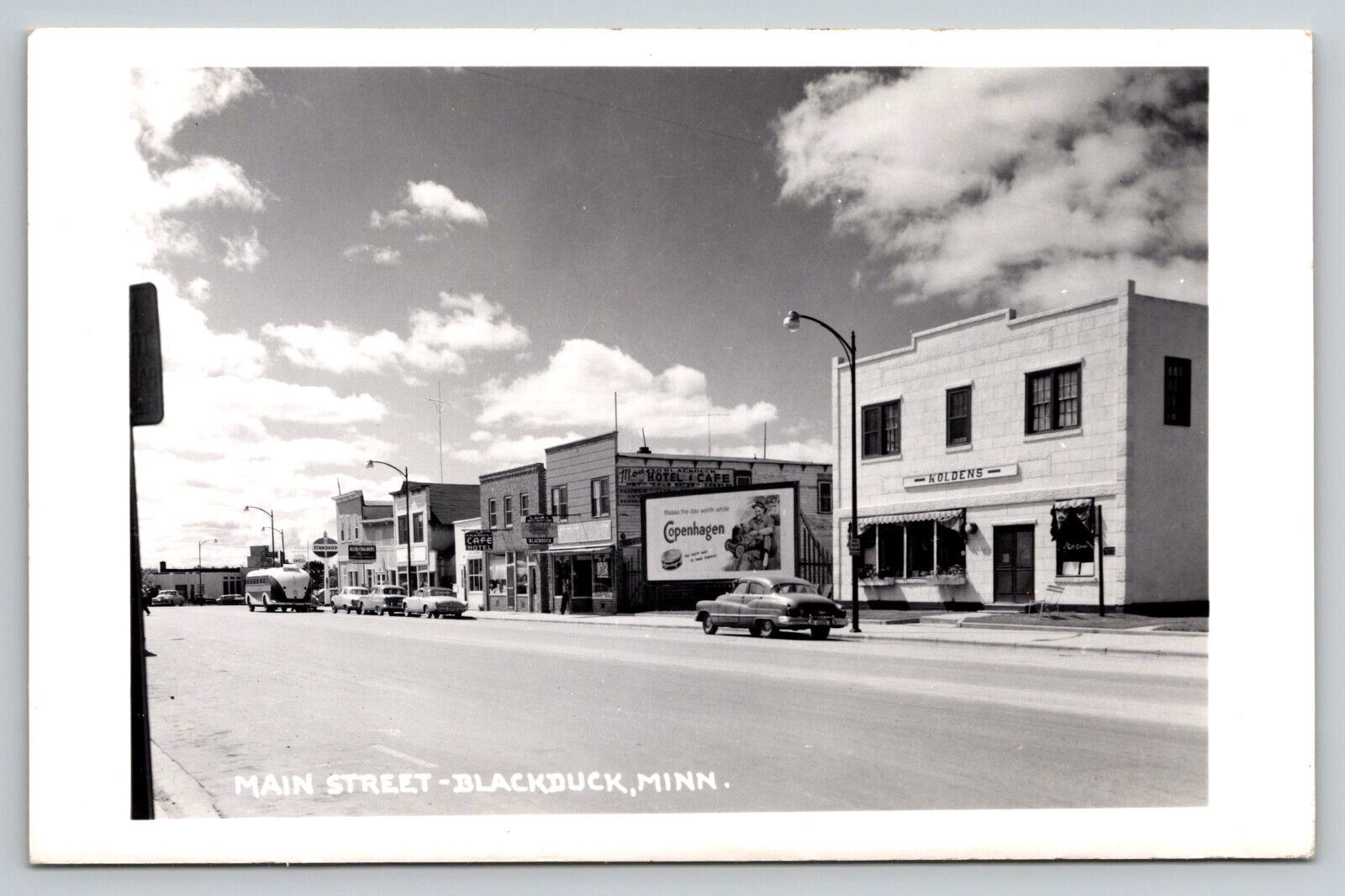 Blackduck Minnesota Main Street Minn MN 1950 RPPC Postcard