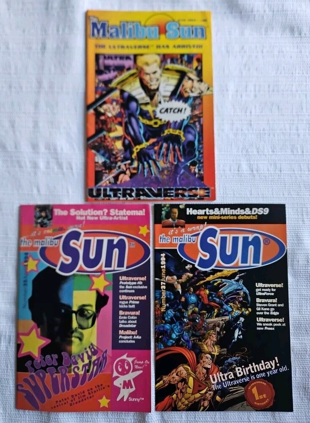 The Malibu Sun #26, 35 & 37 June 1992 & 1994 Malibu Comics