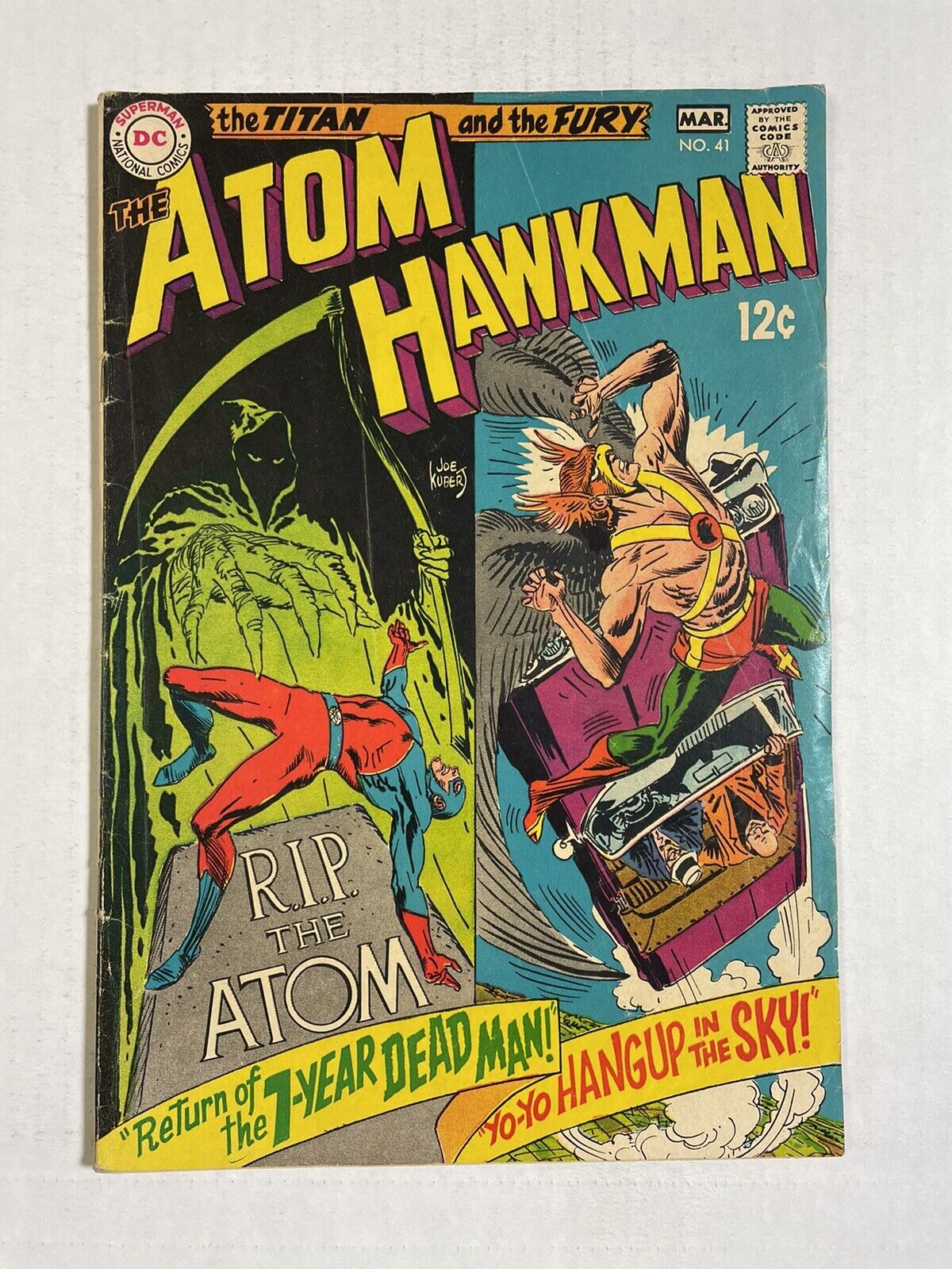 Atom Hawkman 41 VG 1969 DC comics Kubert