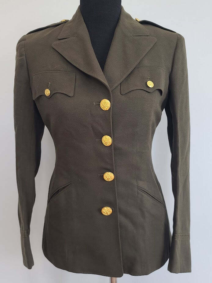WWII Women\'s US Army Nurse Officer\'s Uniform Jacket 12S OD 1943 (B-35\