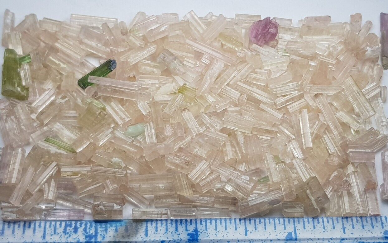 250 Ct Natural Peach 🍑 Color Tourmaline Rough Afghani Crystals Lot